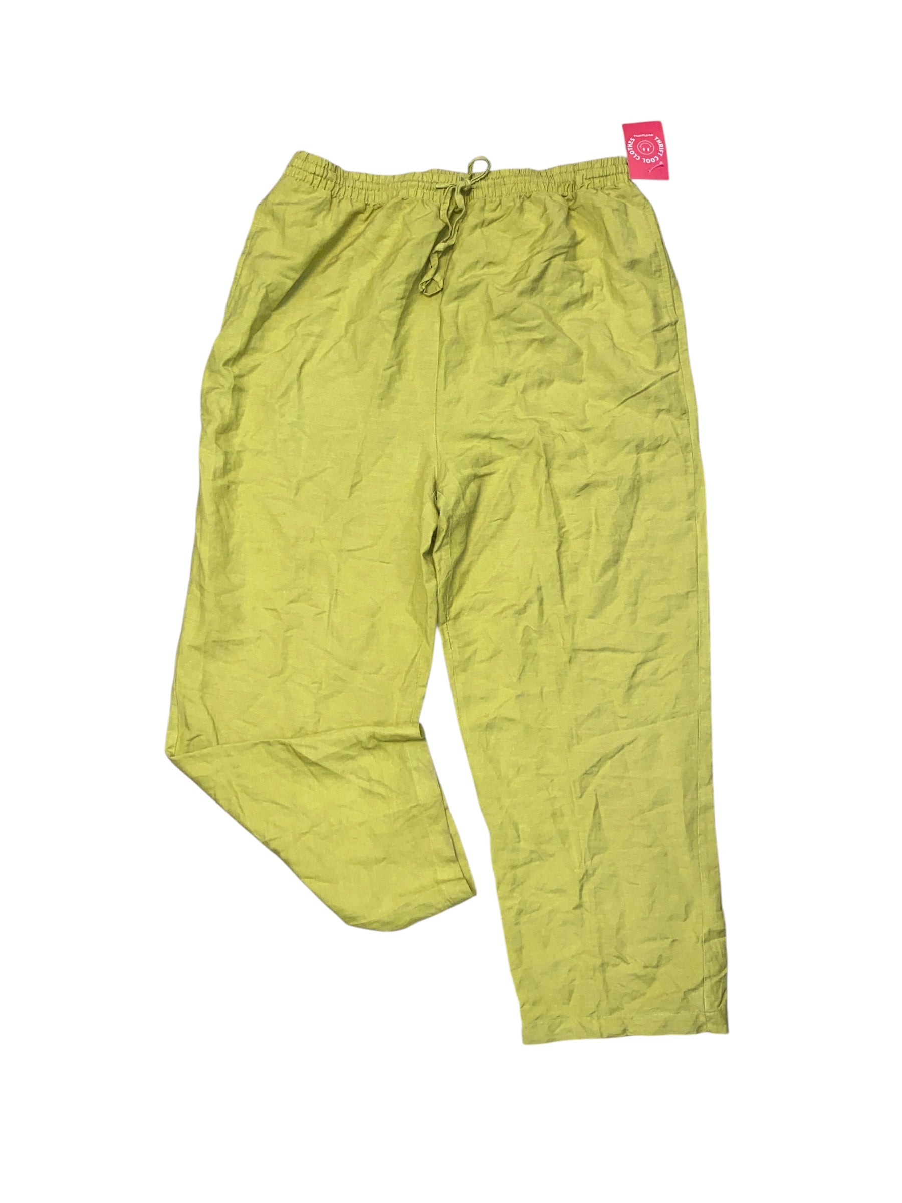 Green Caran Lightweight drawstring pants, 2X