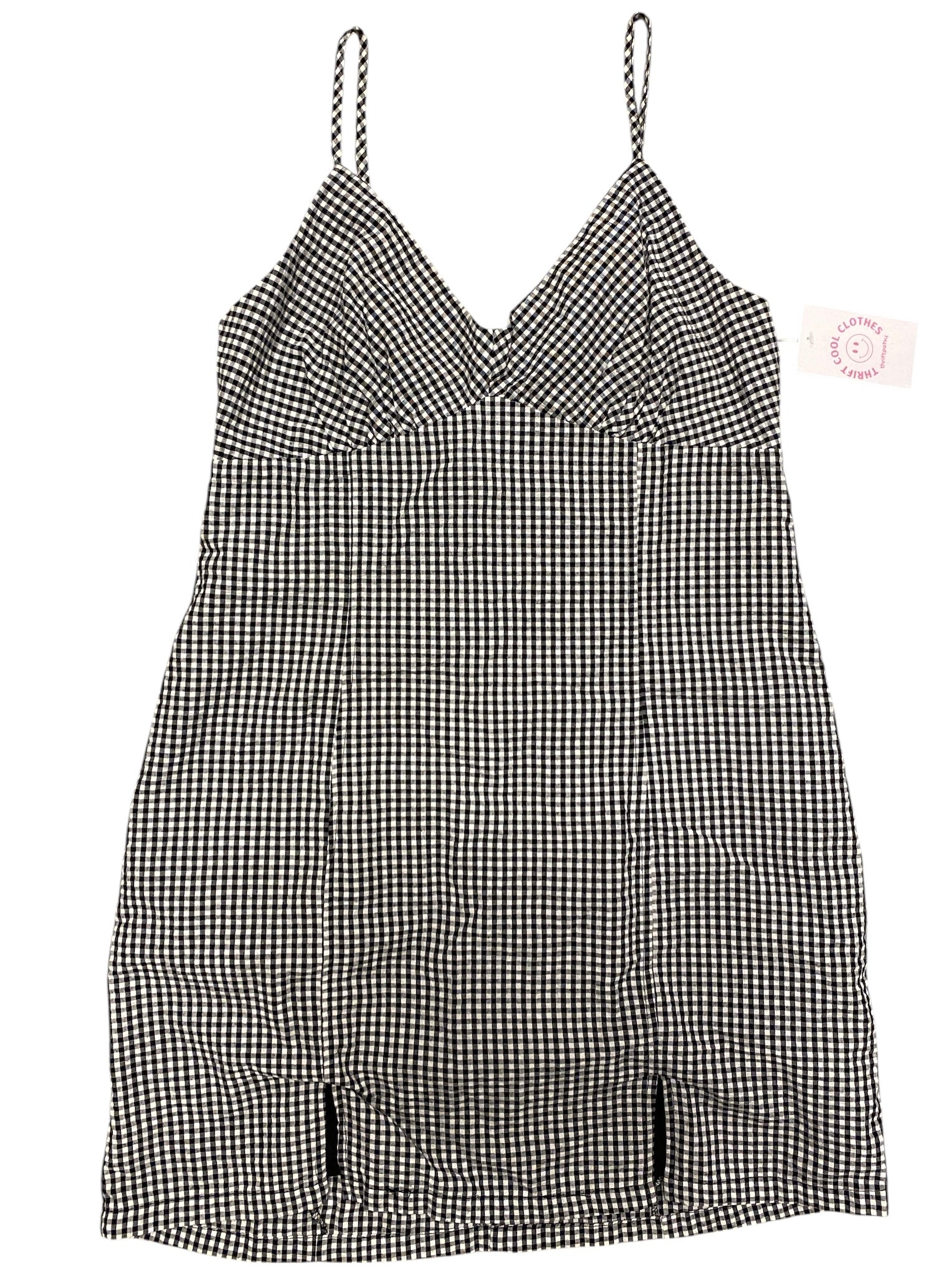 white black gingham cami dress fits like a medium (tag cut out)