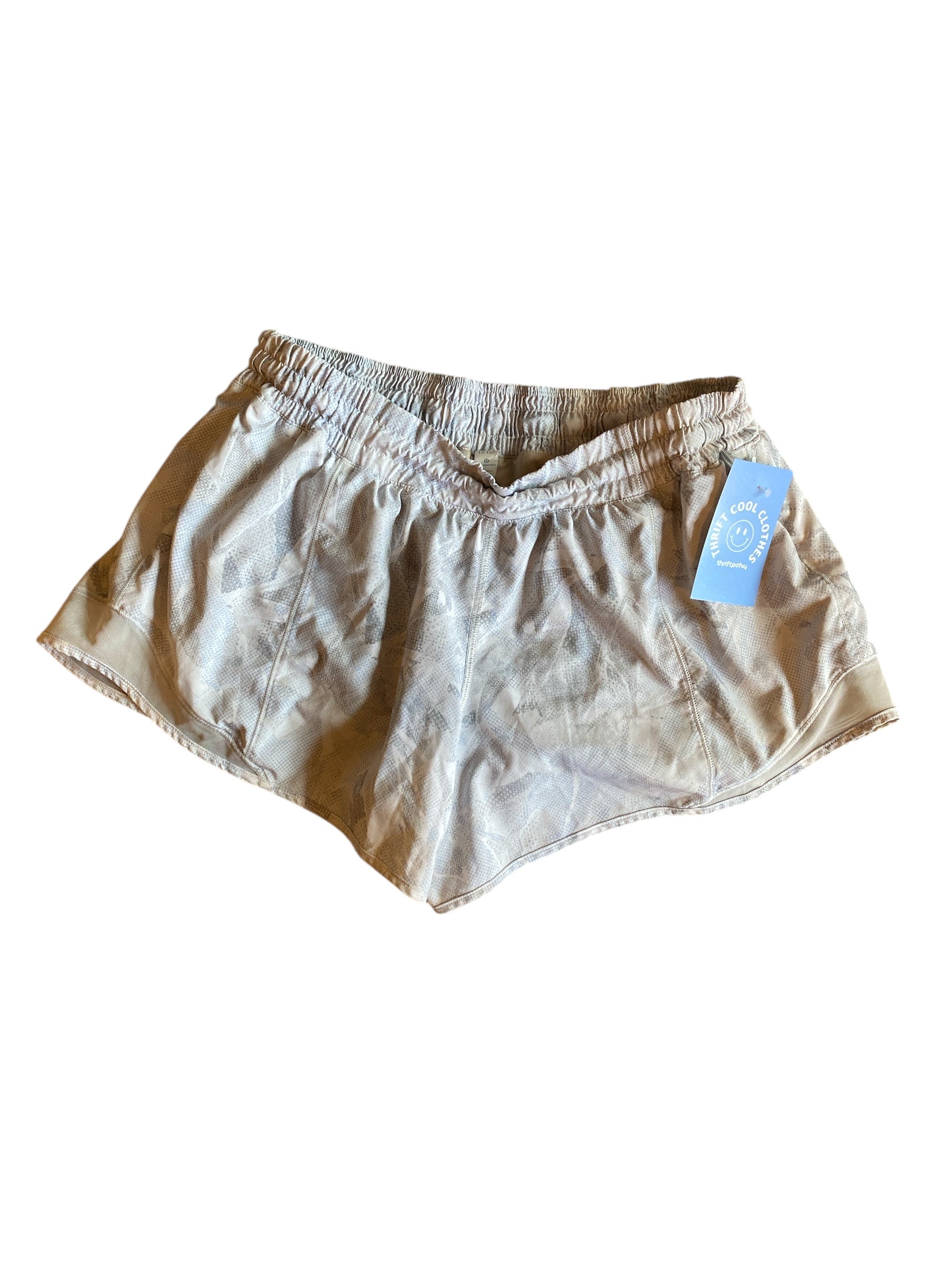 grey luulemon running shorts, 10 tall