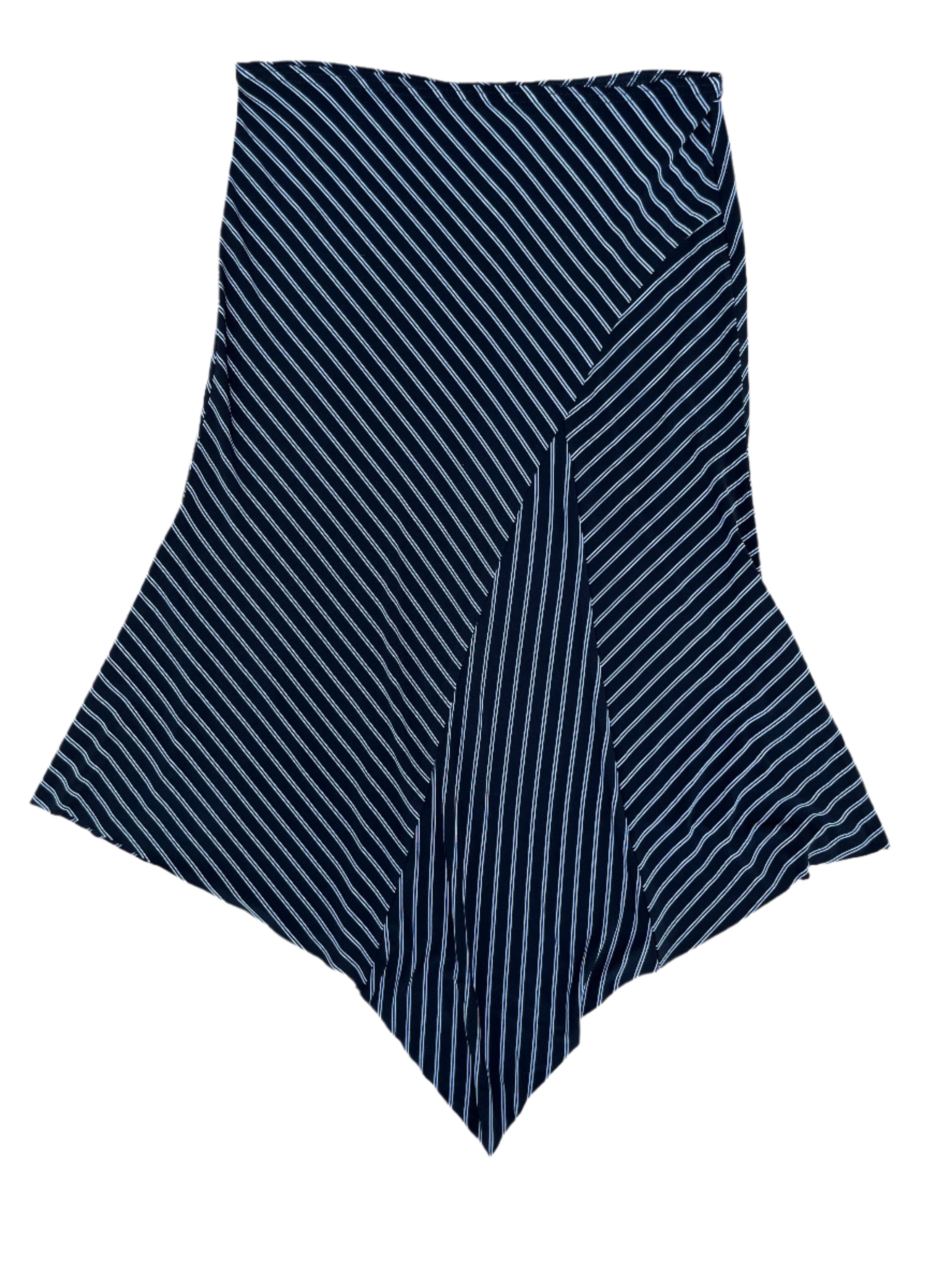 b&w joe benbasset striped asymetrical skirt, m