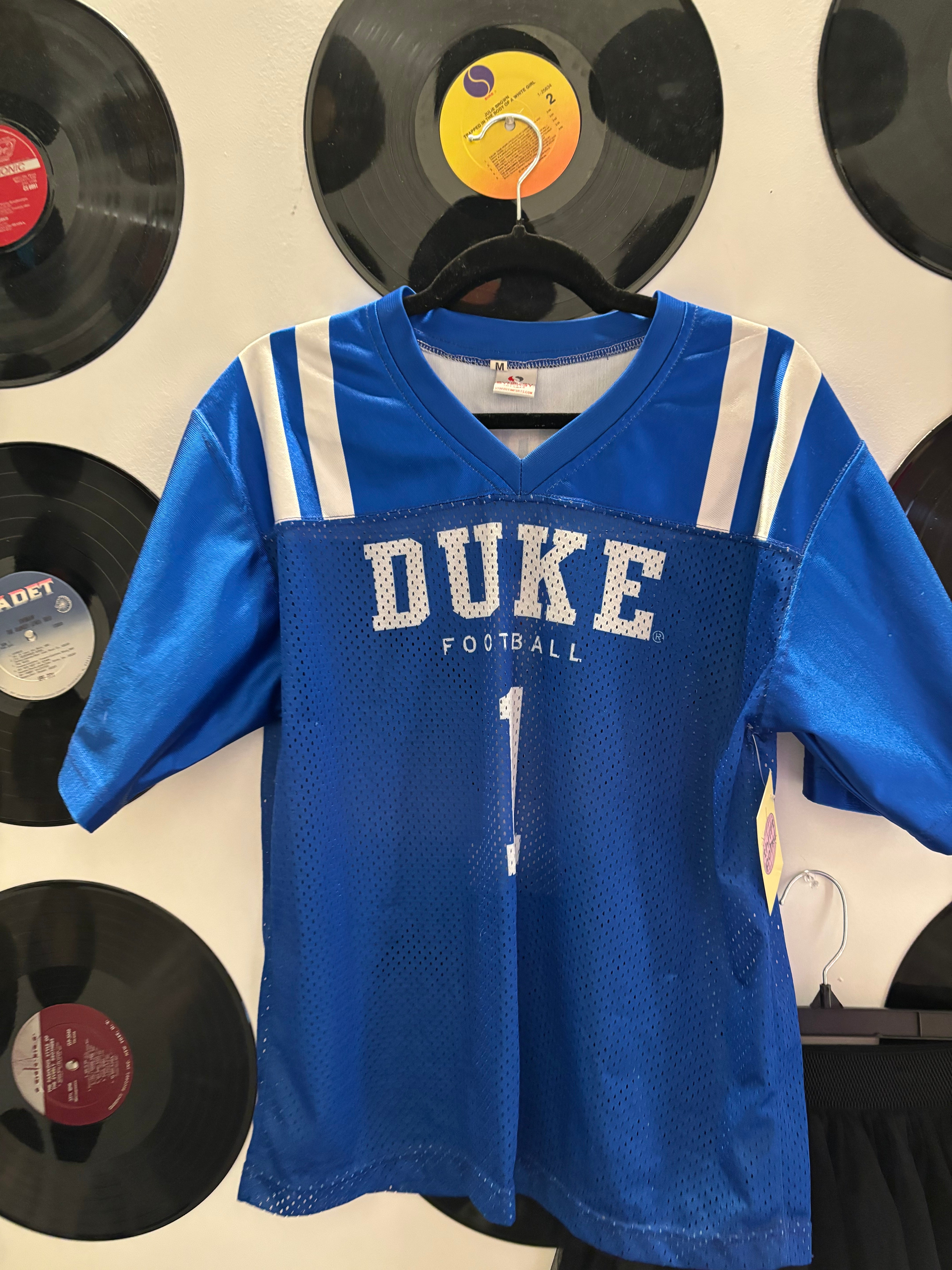 blue white synergy duke football jersey, m