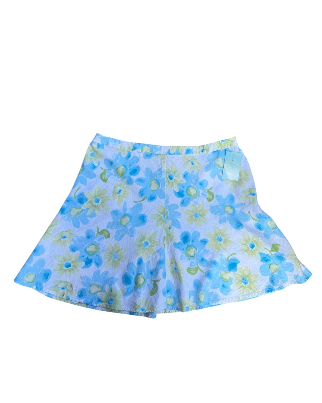 blue green george floral mini skirt, 18