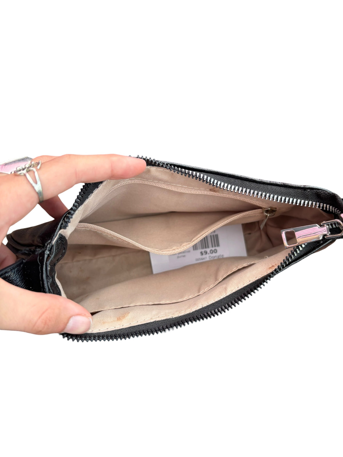 black little pleather purse