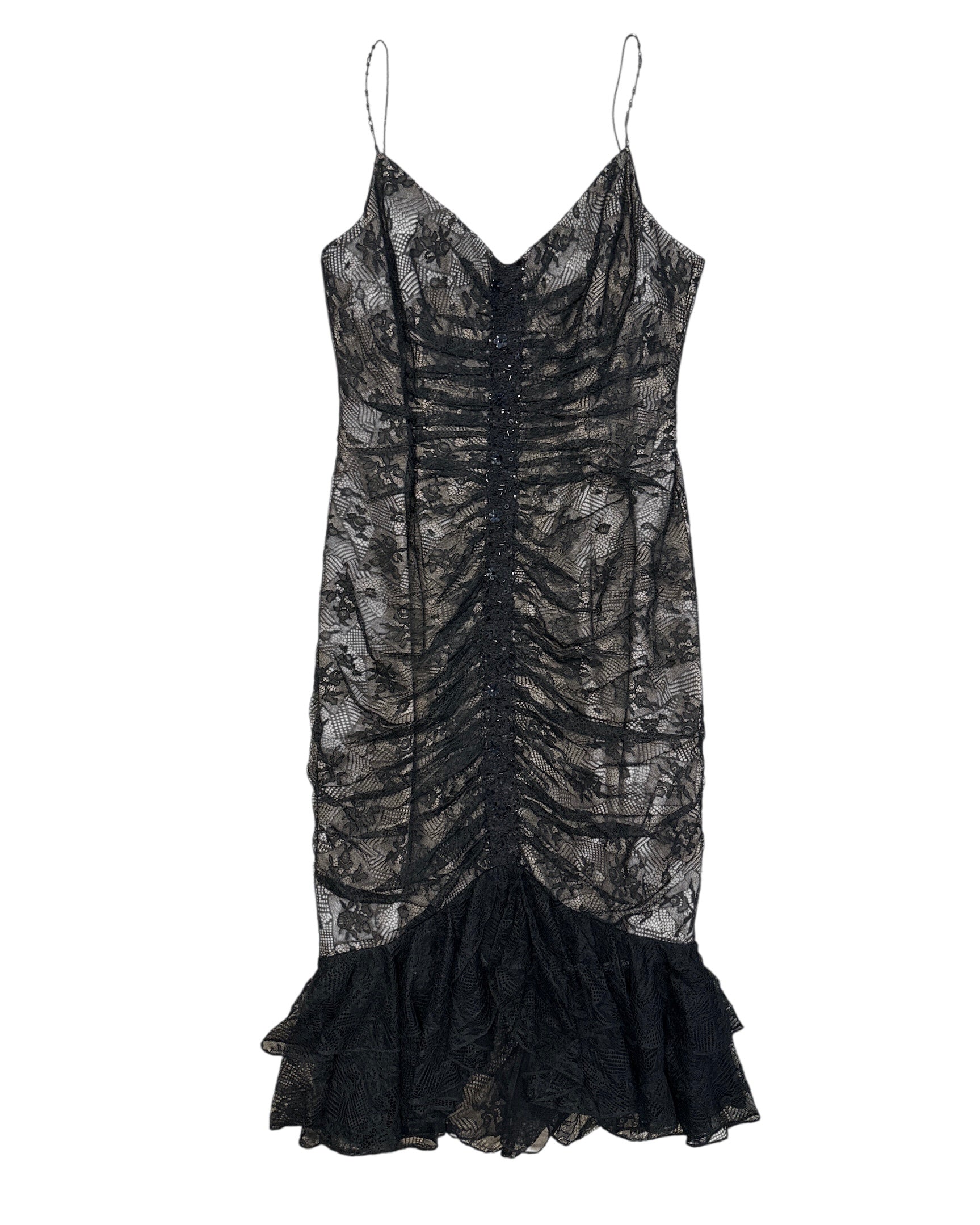 black kay unger lace meremaid dress, 8