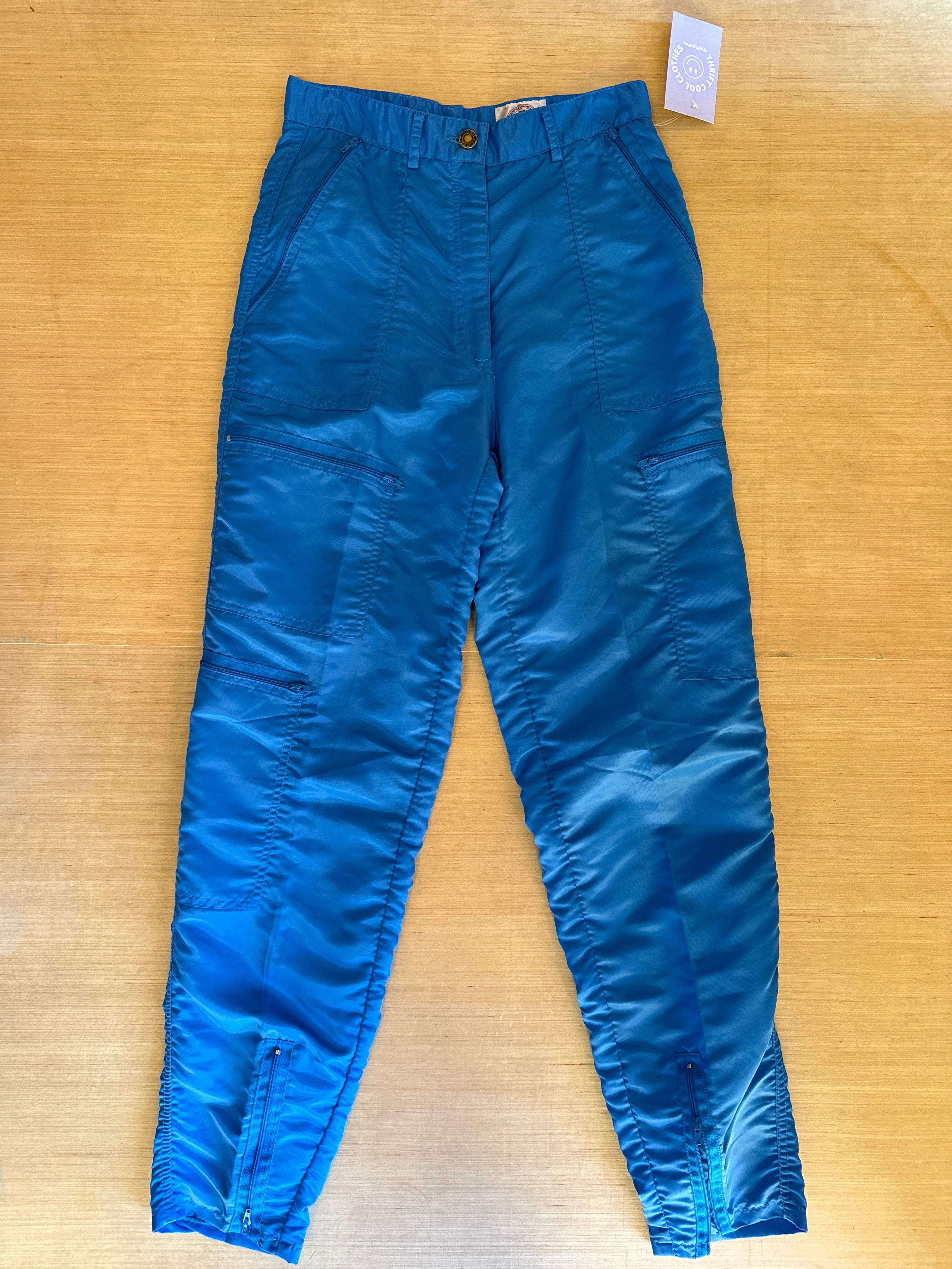 blue btc vintage sport windbreaker pants, 9 fits like XS