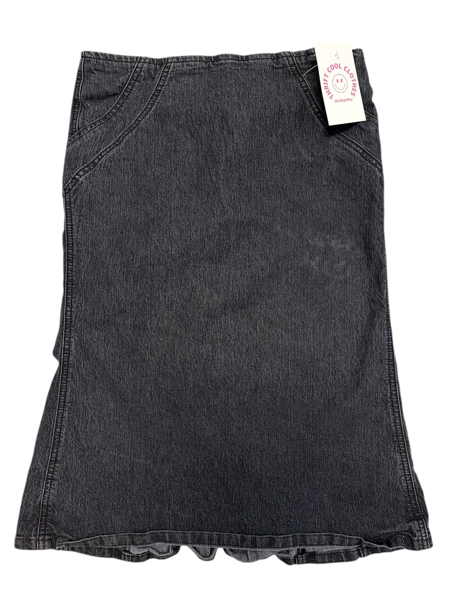 dark wash bisou bisou midi denim skirt, 2
