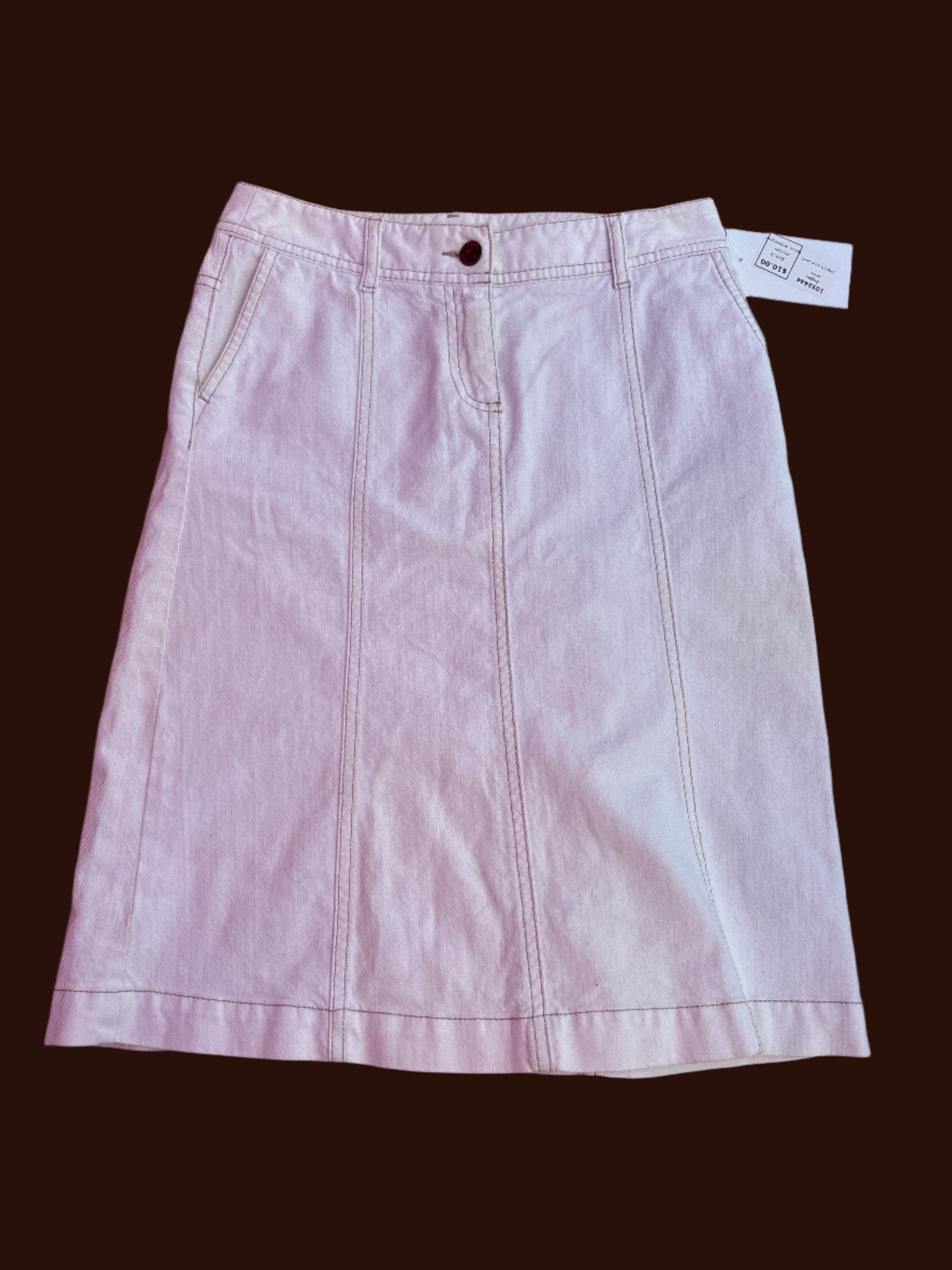 White Boden Denim midi skirt, 2