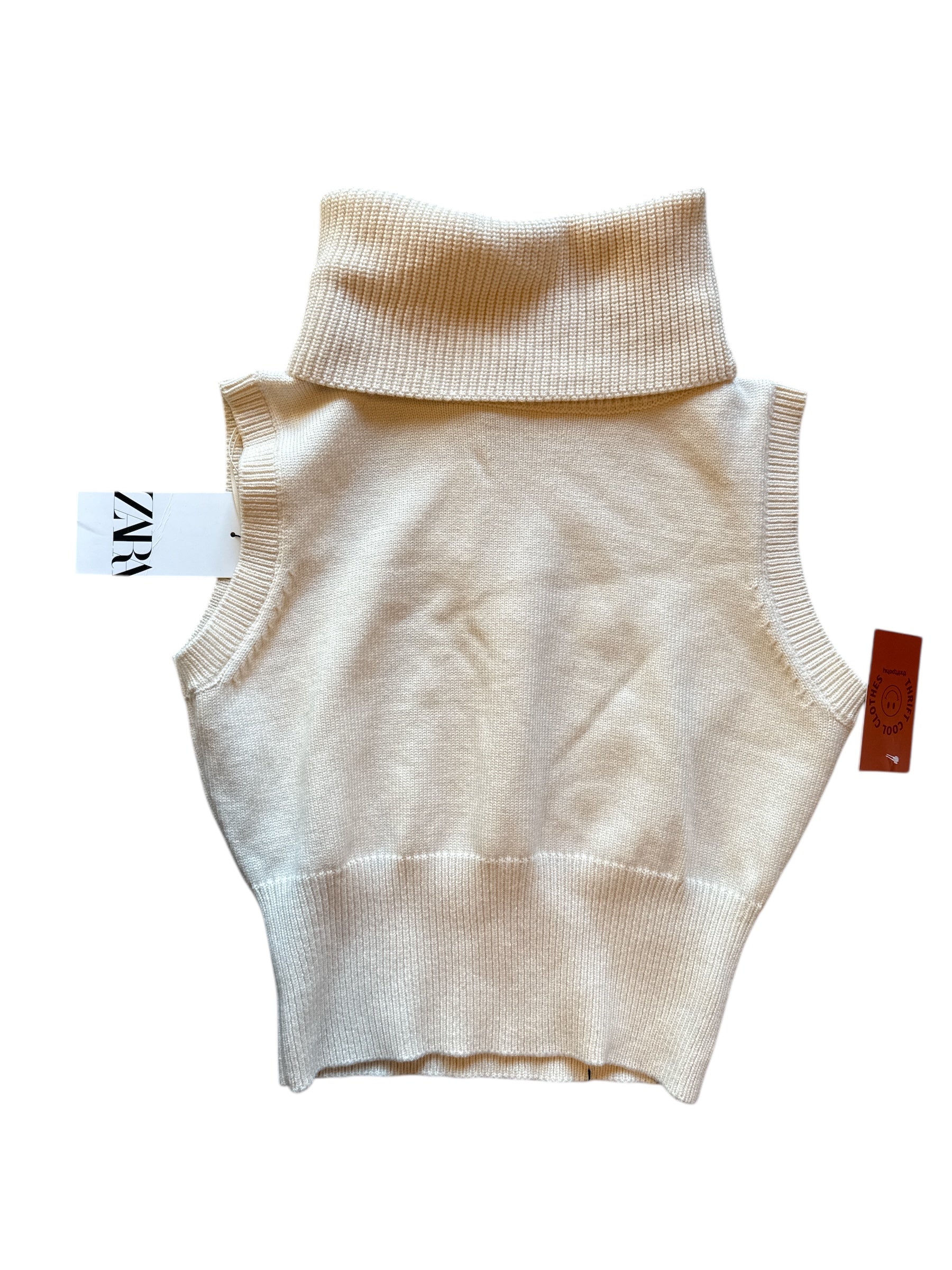 cream zara knit turtleneck nwt, L
