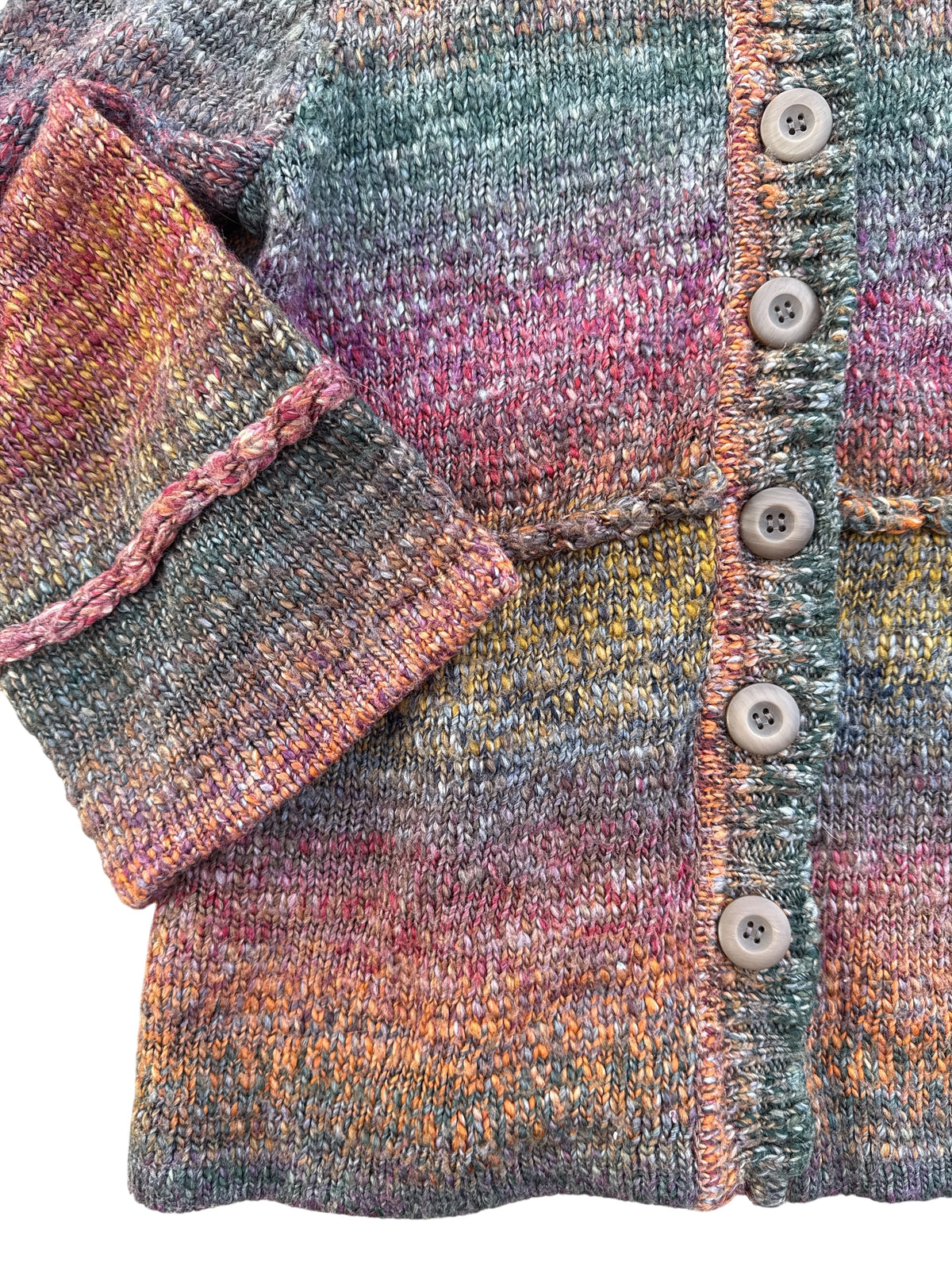 multi christopher banks cardigan brown buttons, M