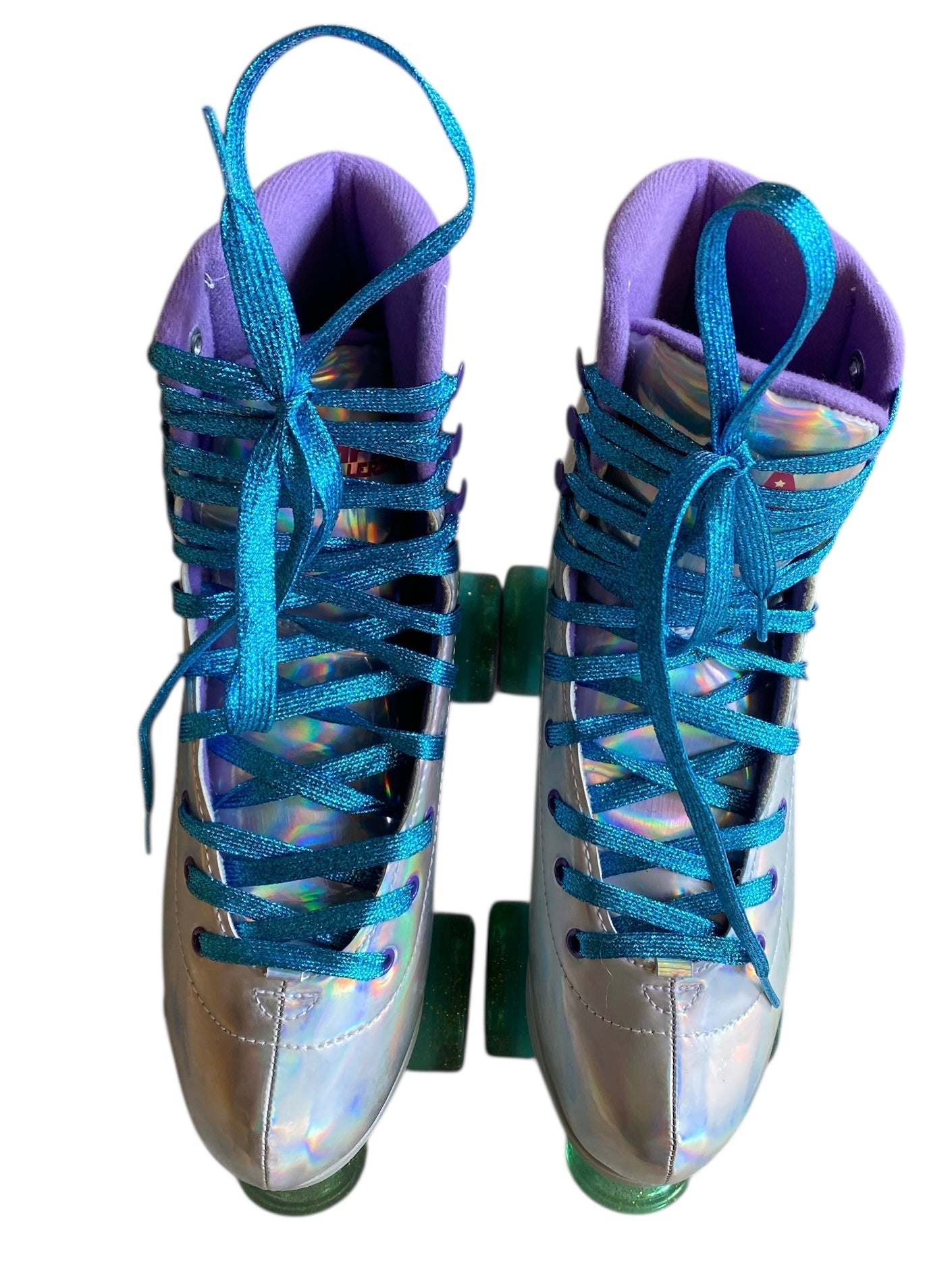 silver impala iridescent skates, 8