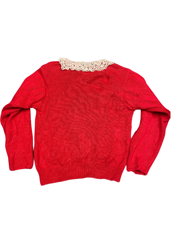 red white Chaus pony sweater, m