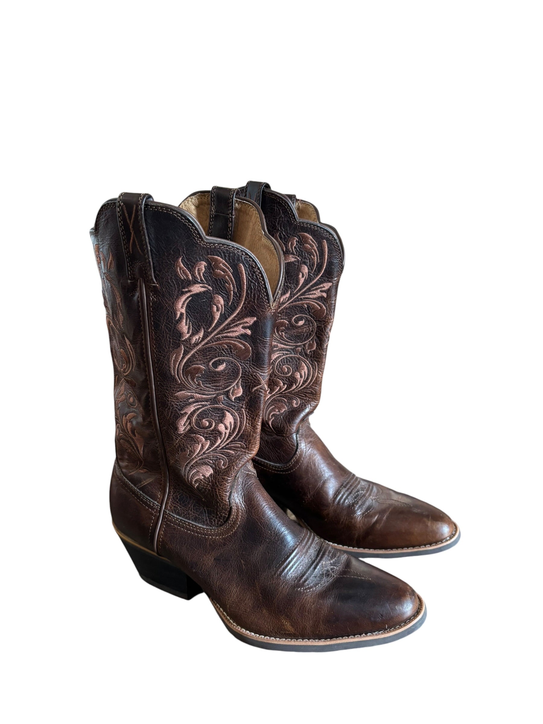brown twisted boots cowgirl boots, 10