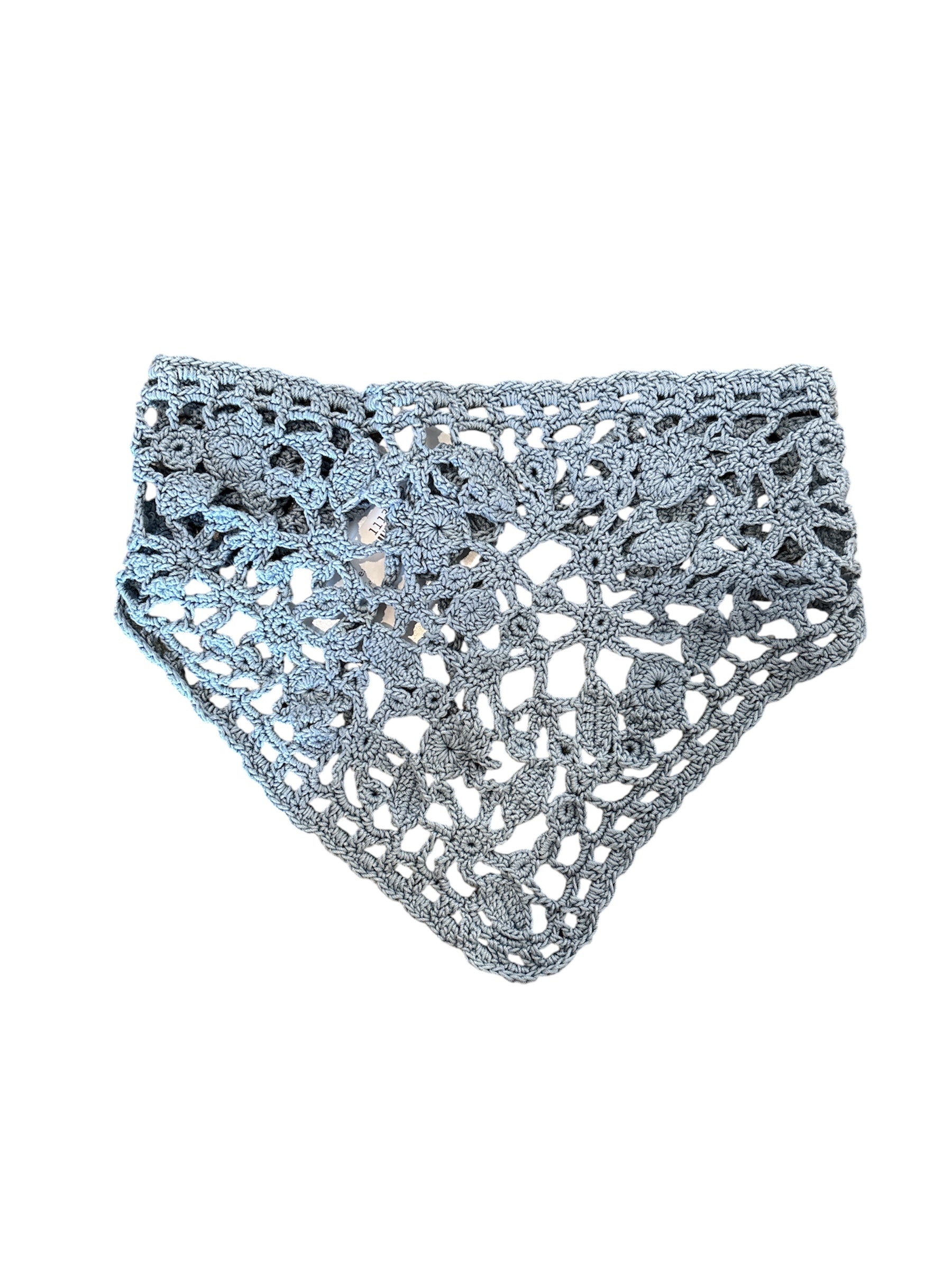 blue crochet hair band