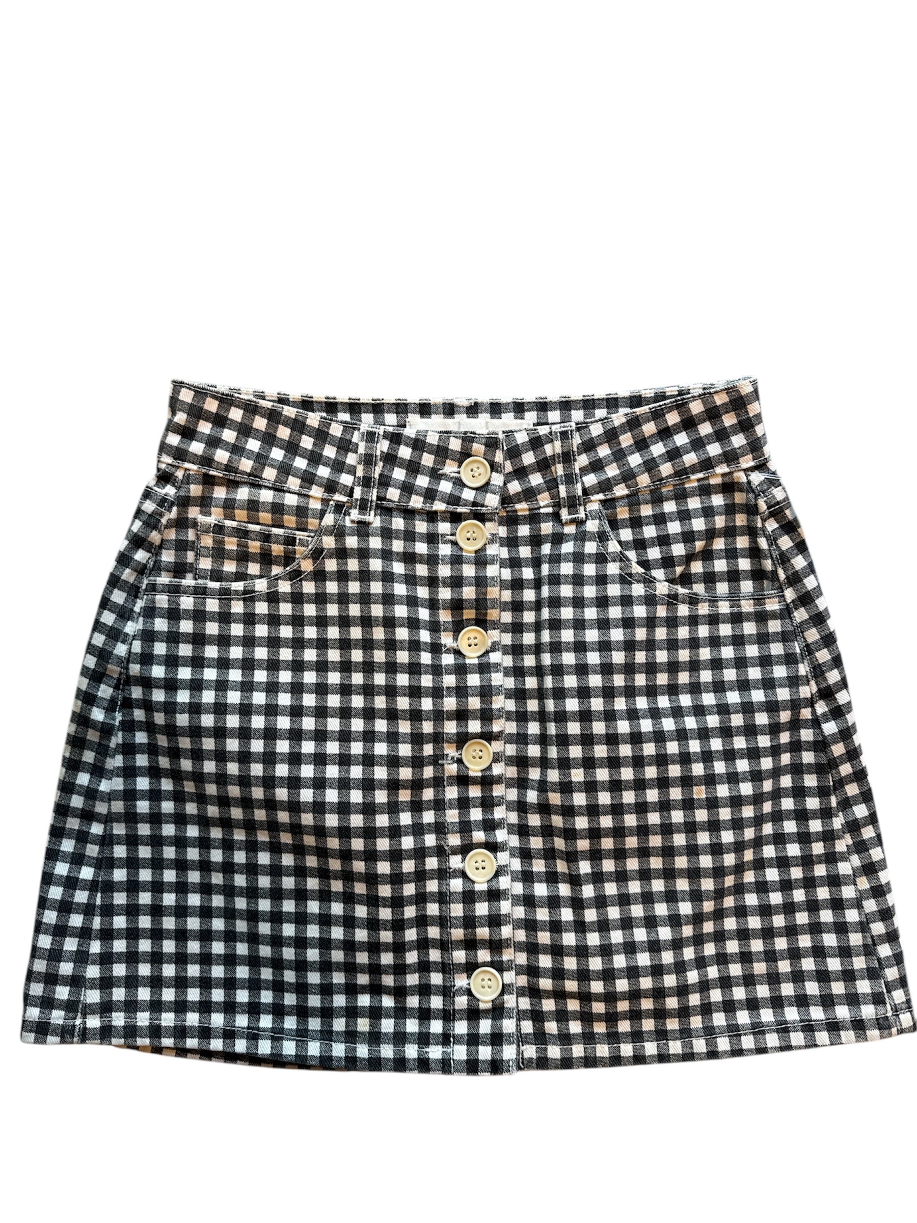 b&w Reformation Plaid Mini skirt, 26
