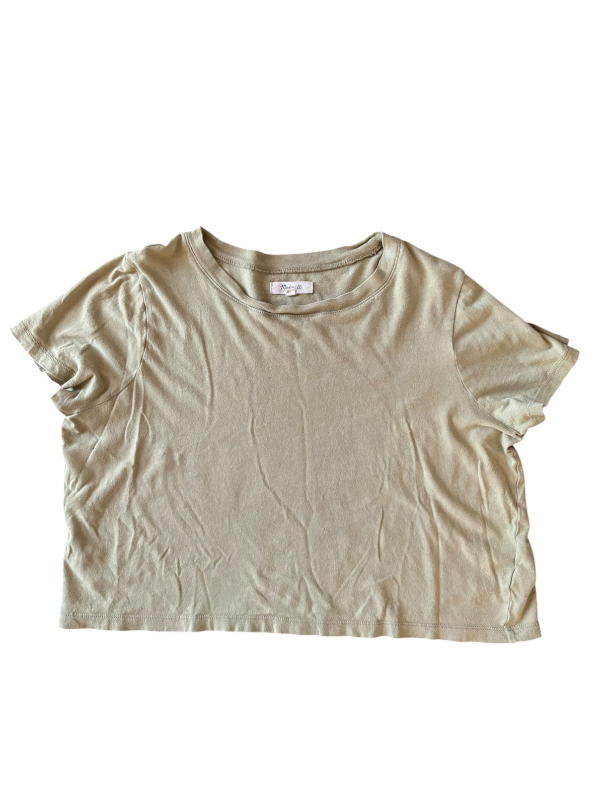 sage green madewell plain tee, s