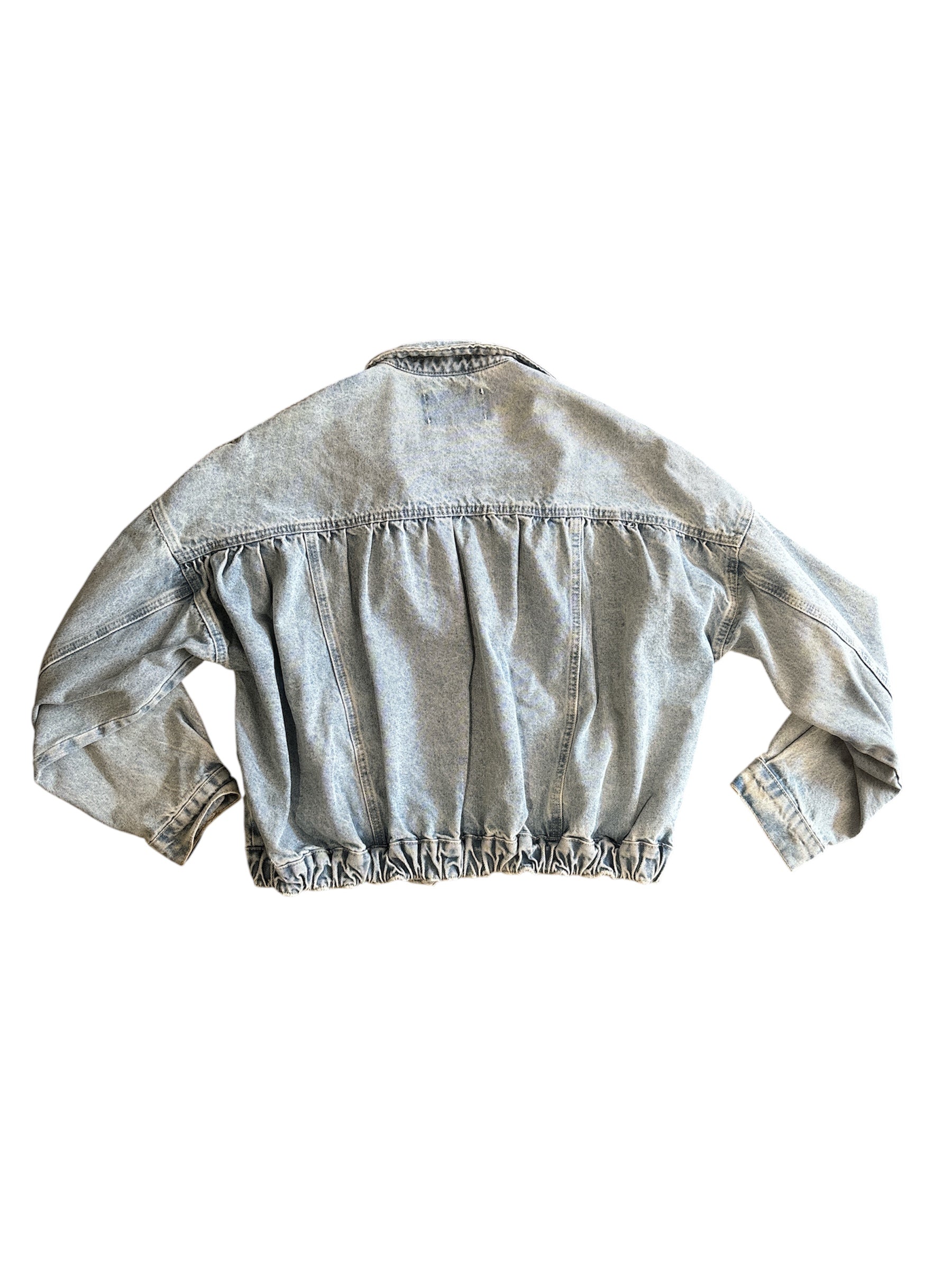 blue signature eight denim elastic jacket, s