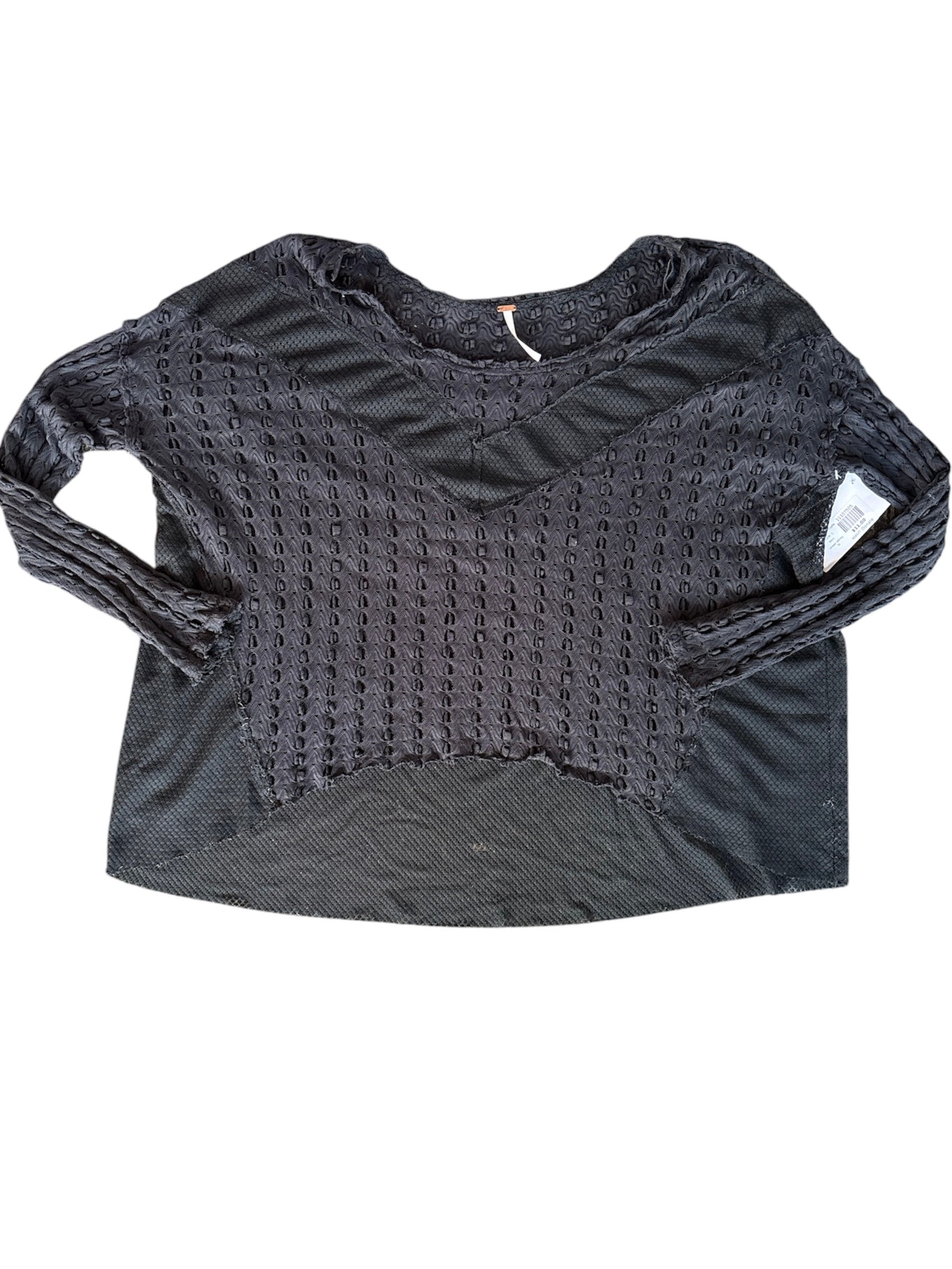 black free people sheer slinky ls, L