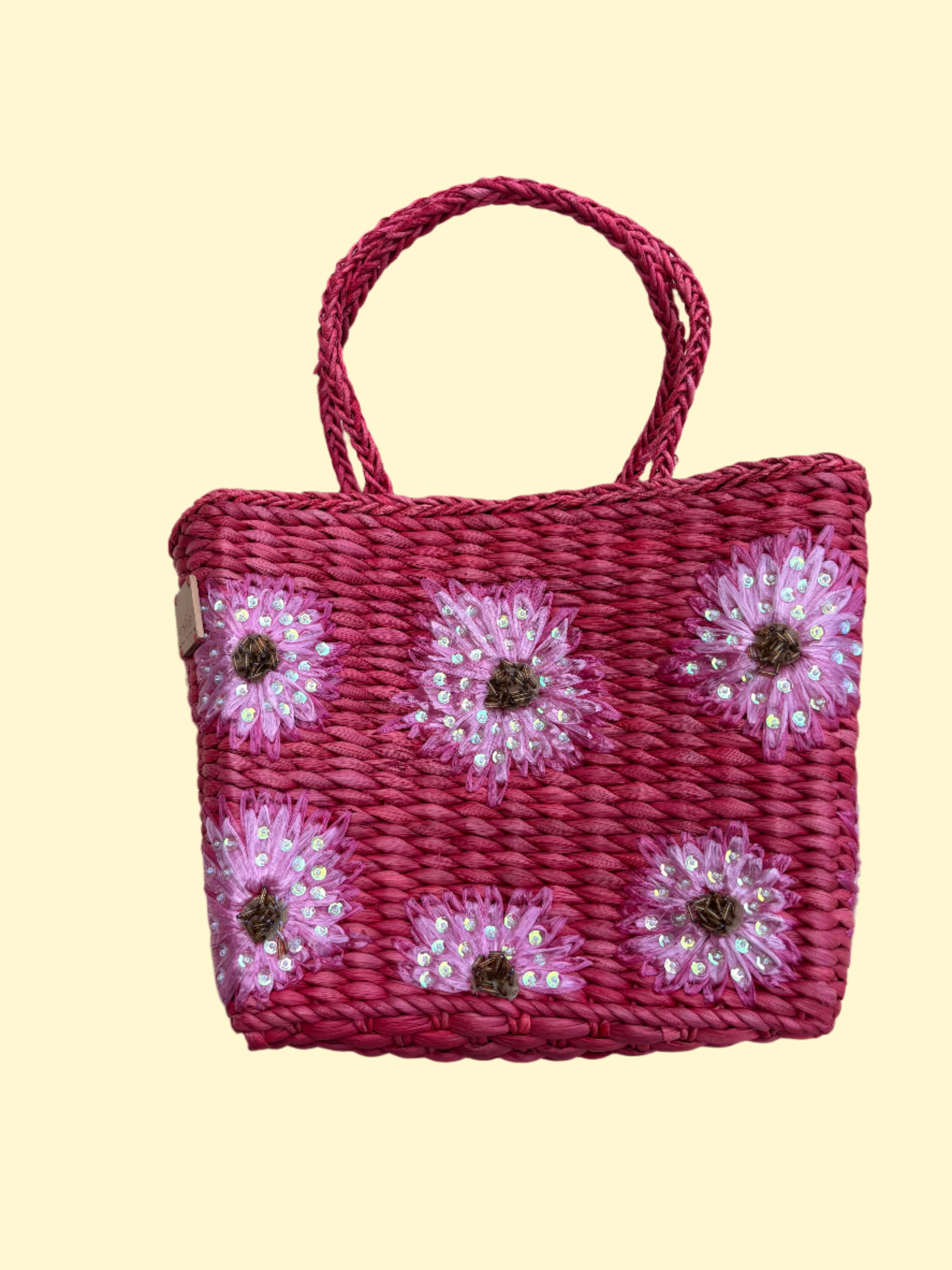pink Mossimo weave flower bag