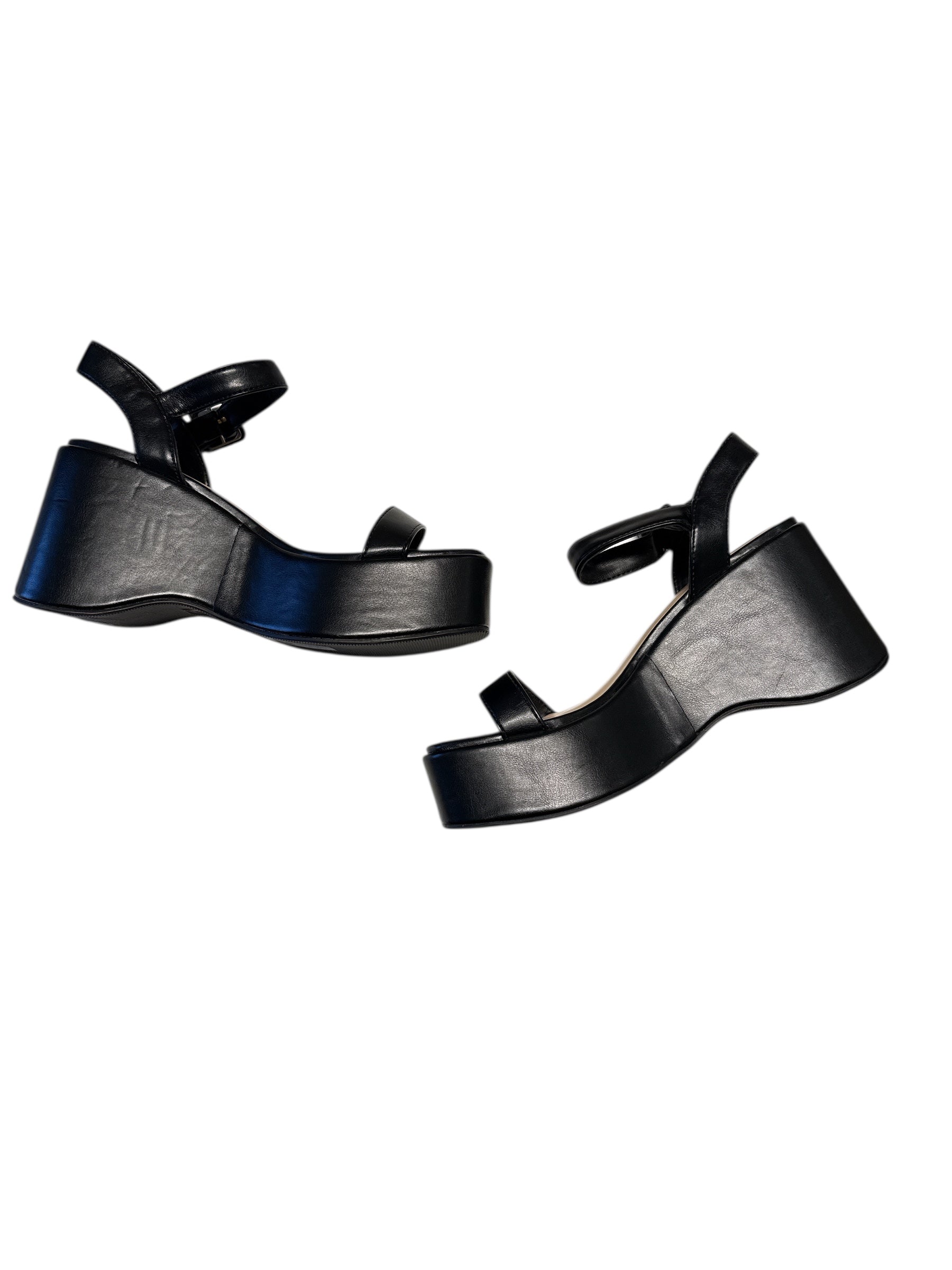 black soda chunky platfdorm sandals, 8