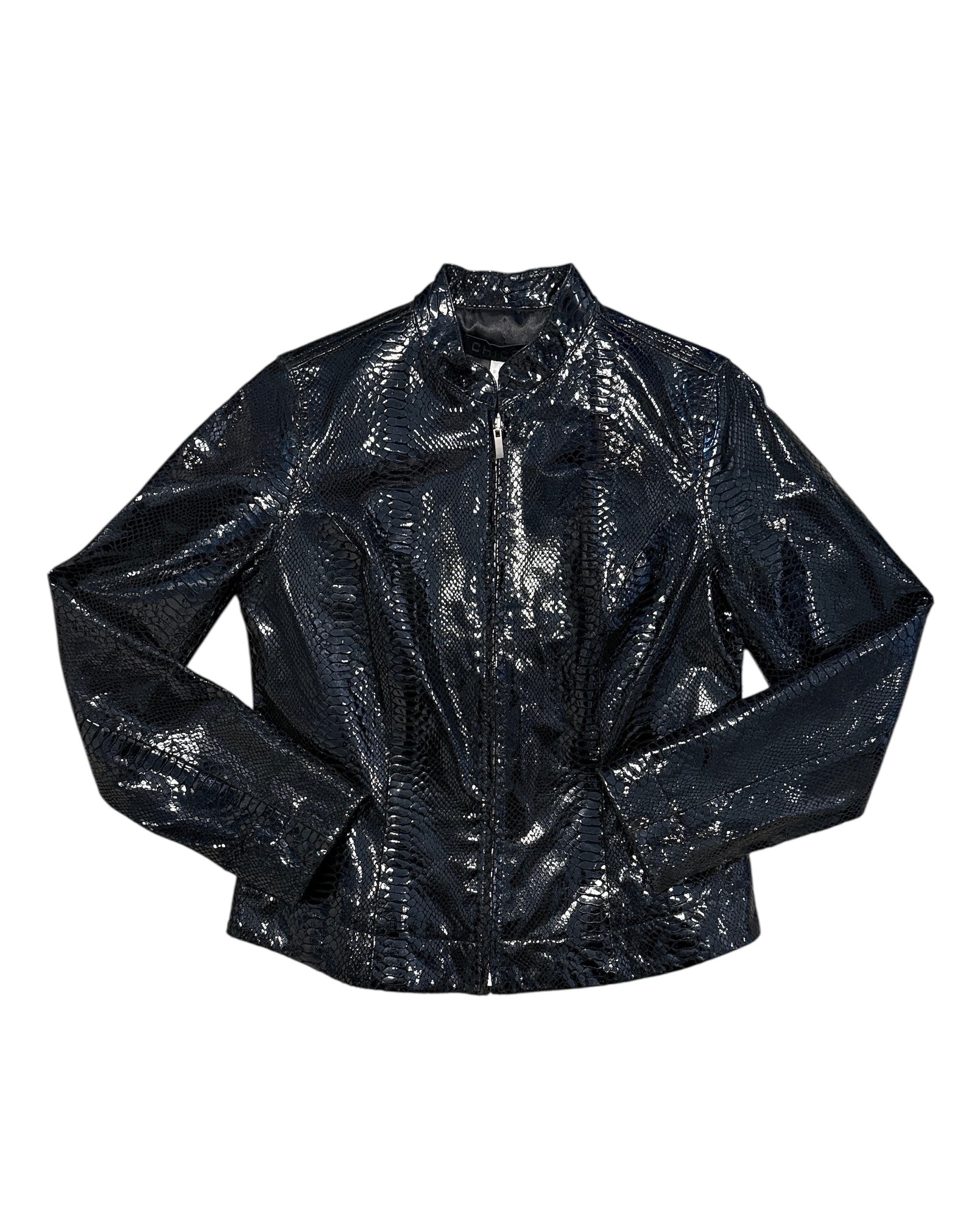 black chicos patent croc zip upo, 0