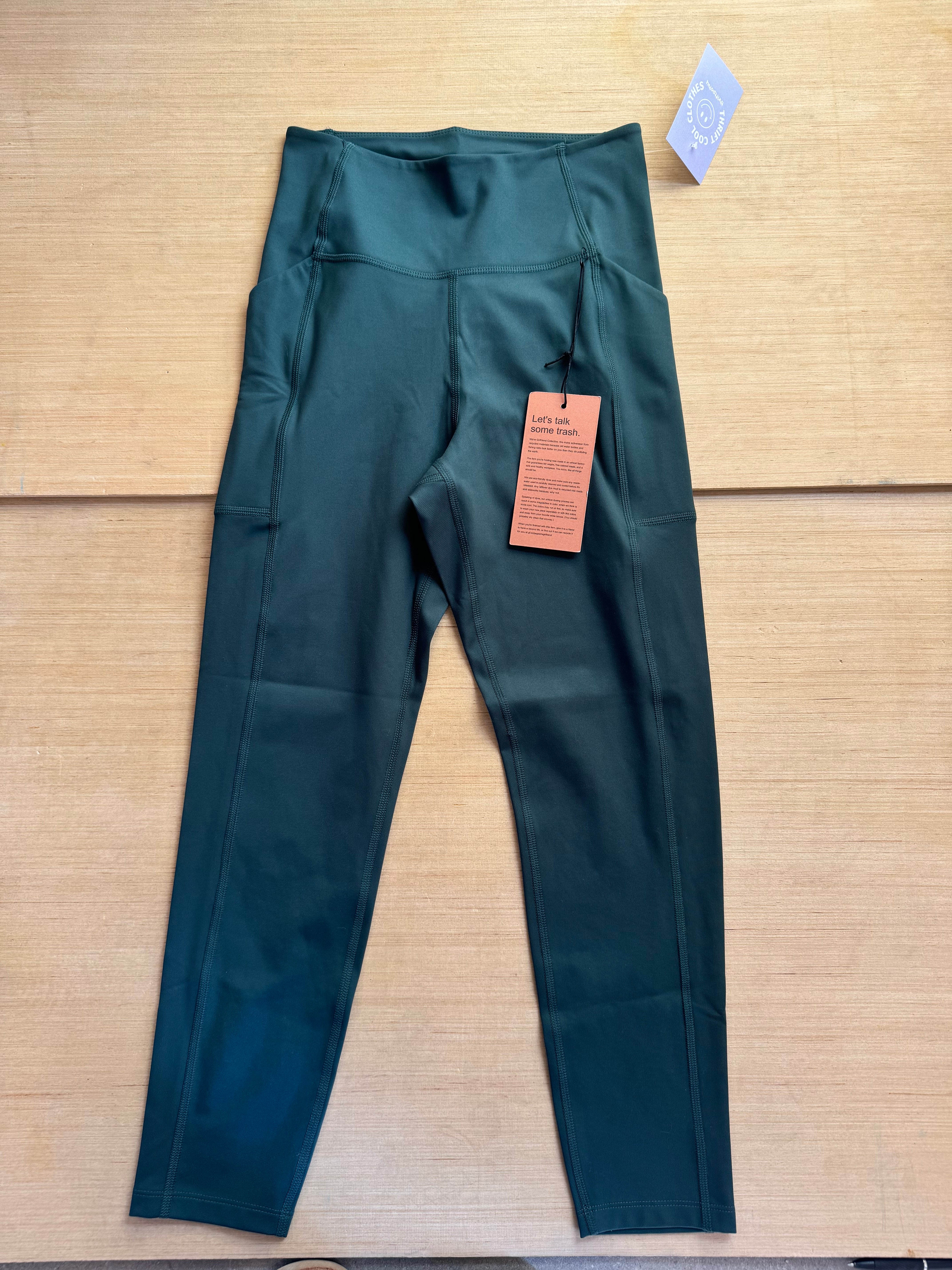 green girlfriend collective workout leggings NWT, s