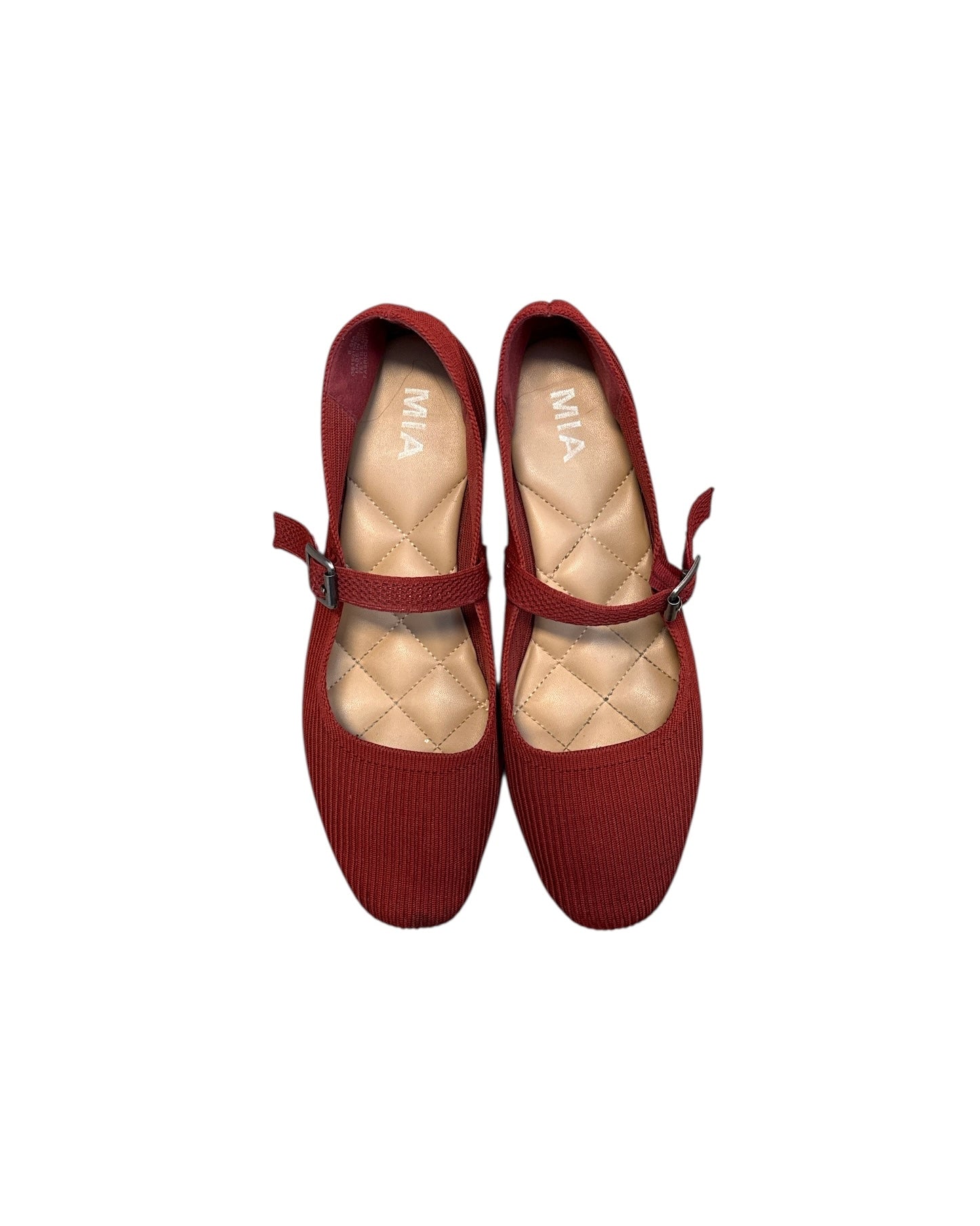 red mia quilted mary janes, 8.5