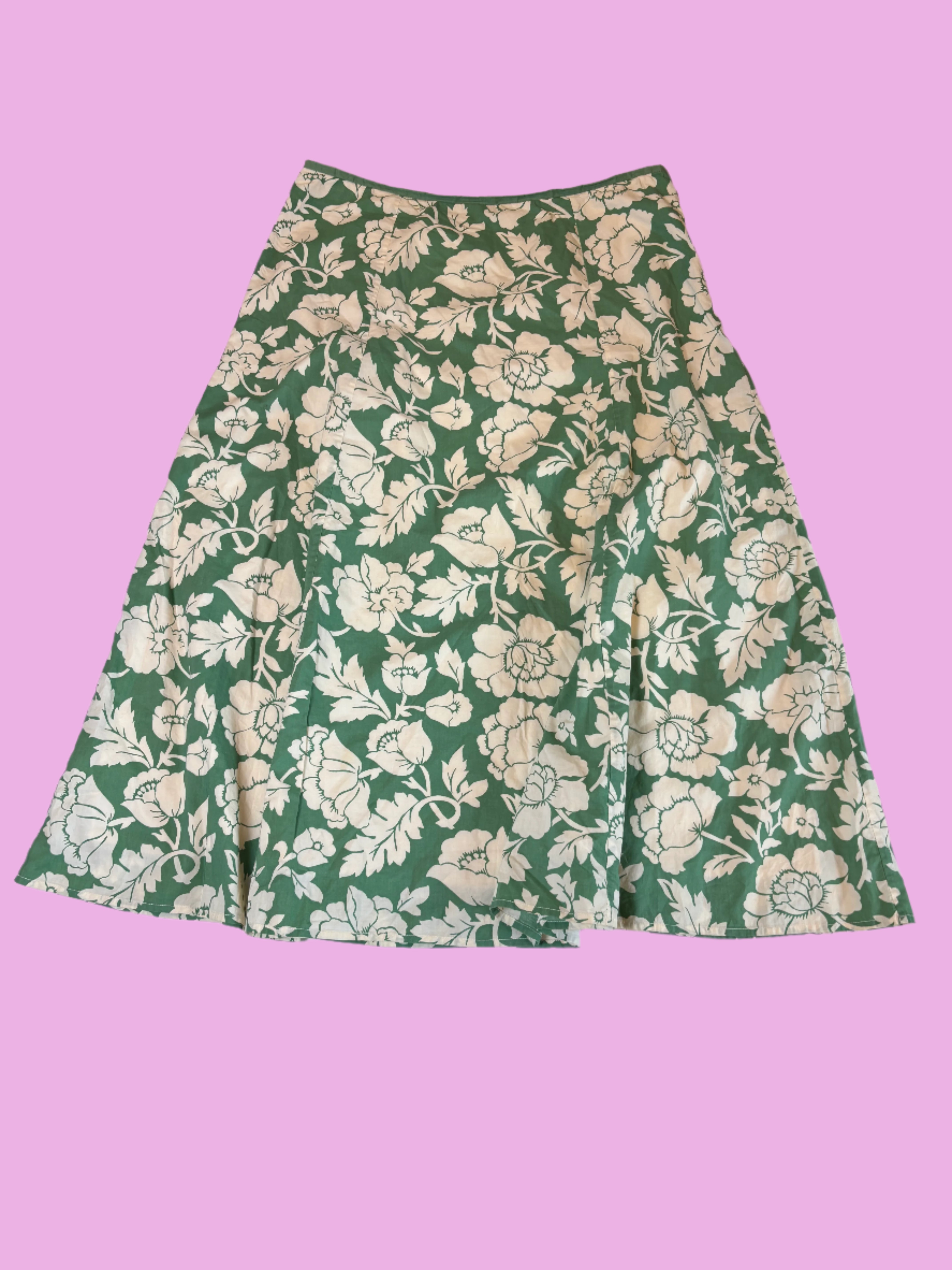 green white boden floral midi skirt, 12