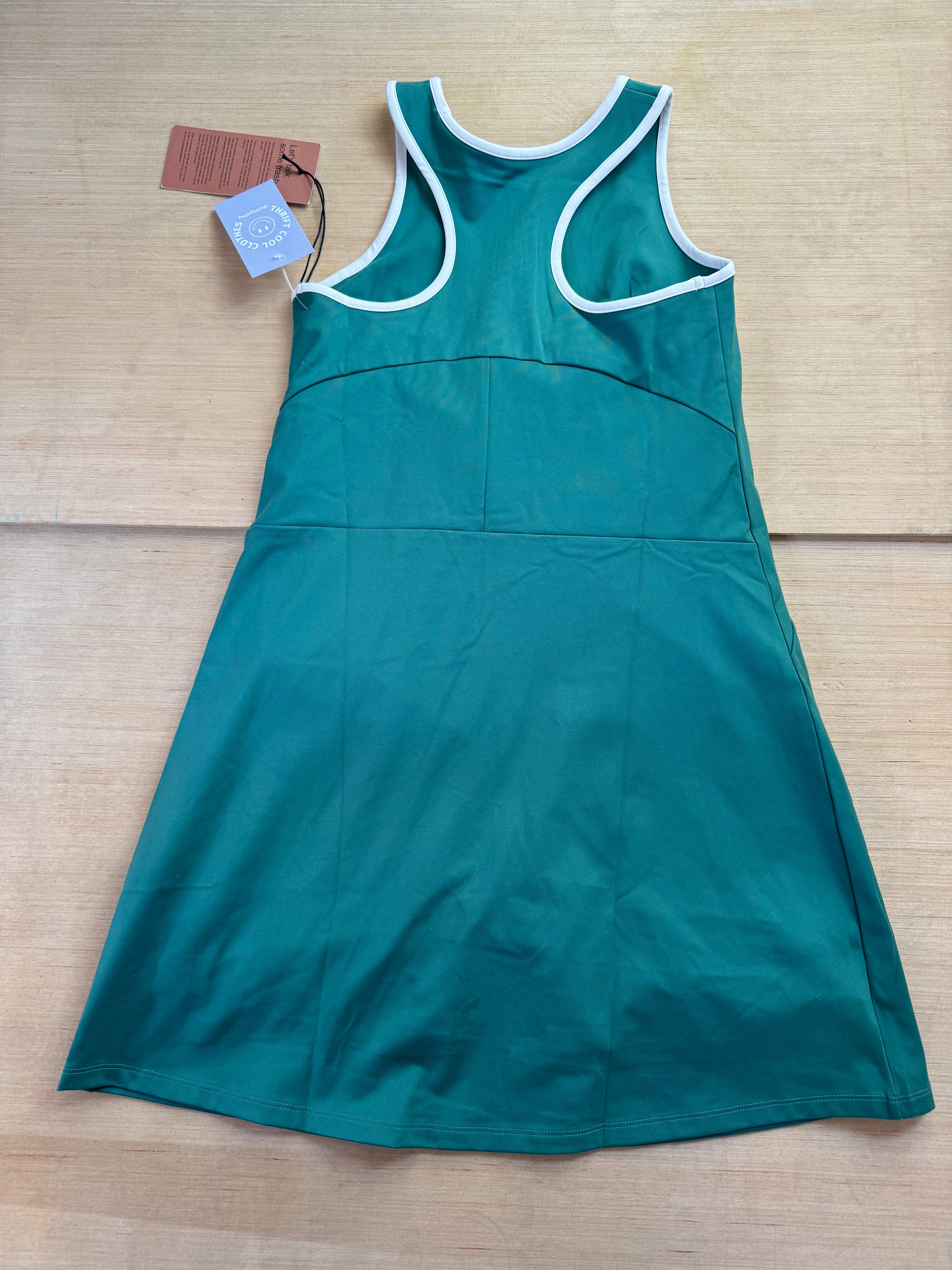 green white girlfriend collective tennis dress NWT, M