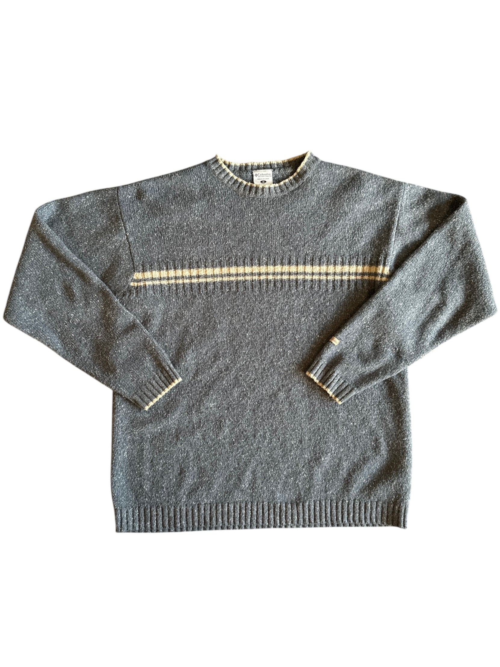 blue cream columbia stripe pullover, m