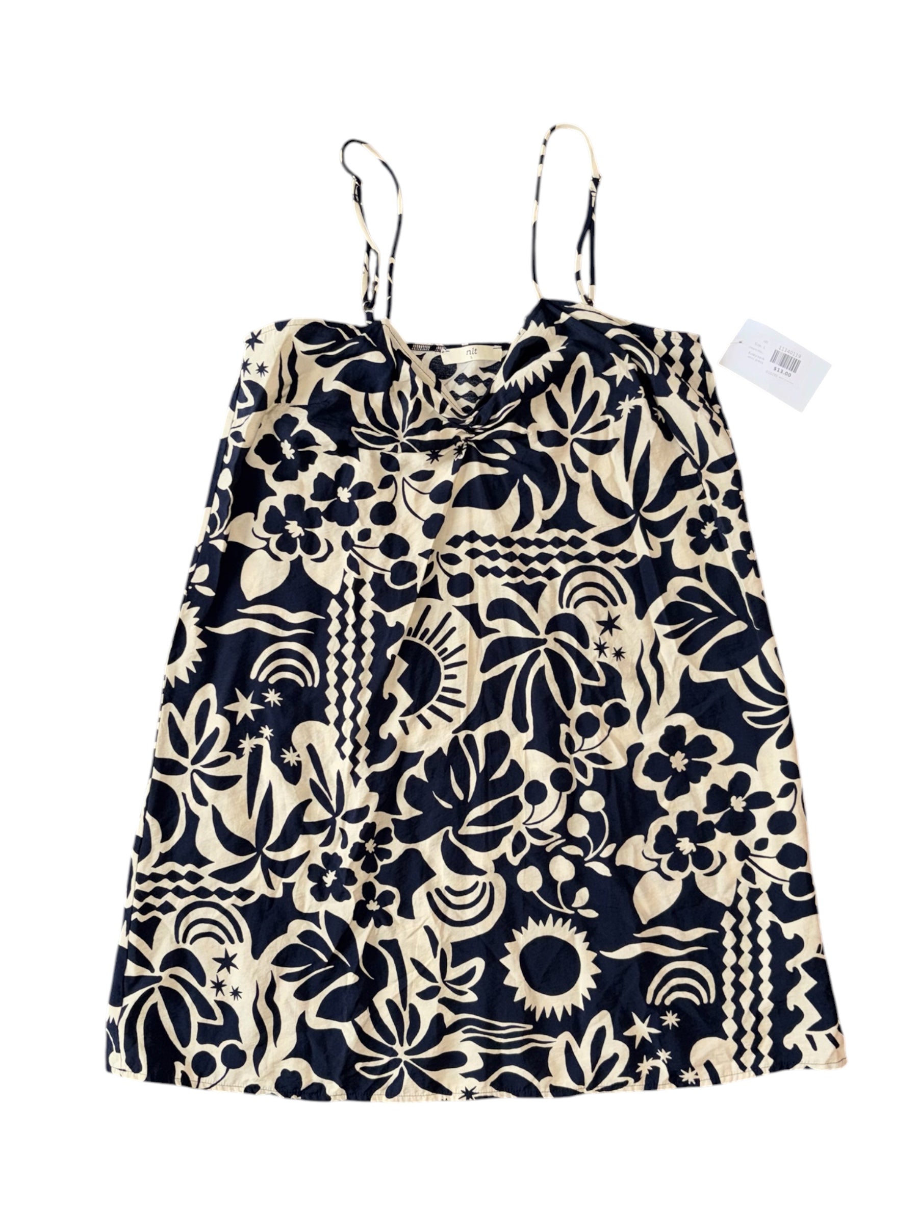 cream black nlt funky tank mini dress, L