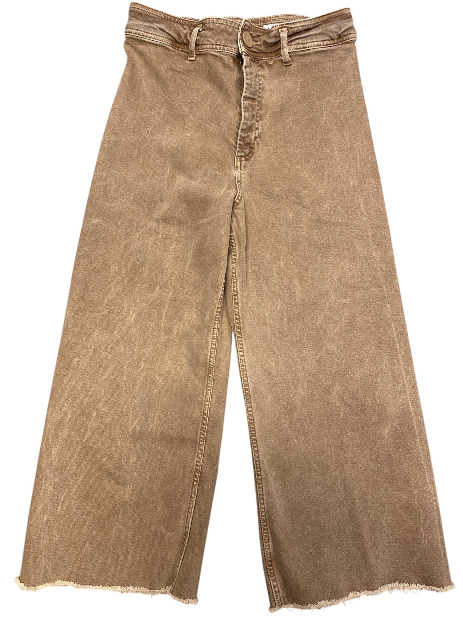 Dark wash Zara Wide leg crop jeans, 6