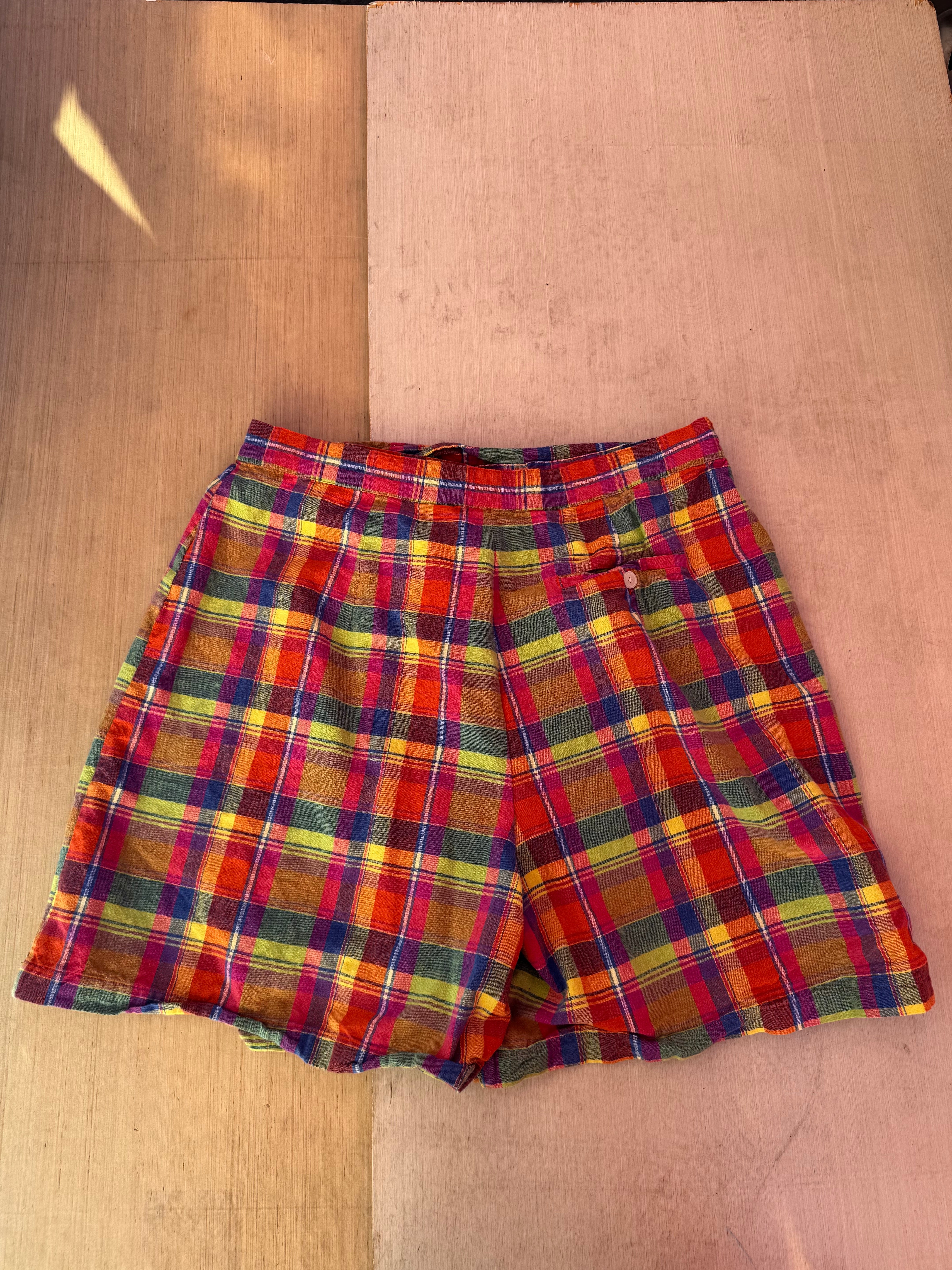 Pink orange Carolina colours Multi plaid skirt, 20W