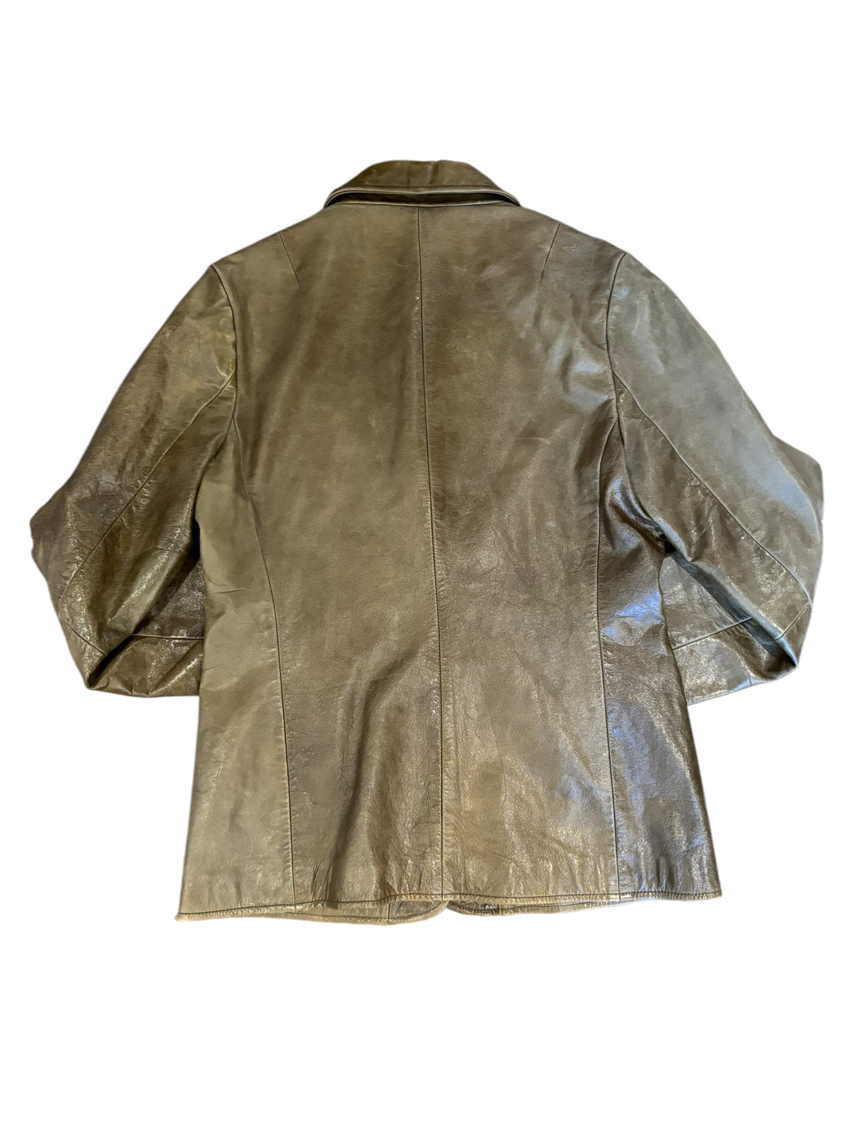 Green Gap Leather button jacket, S