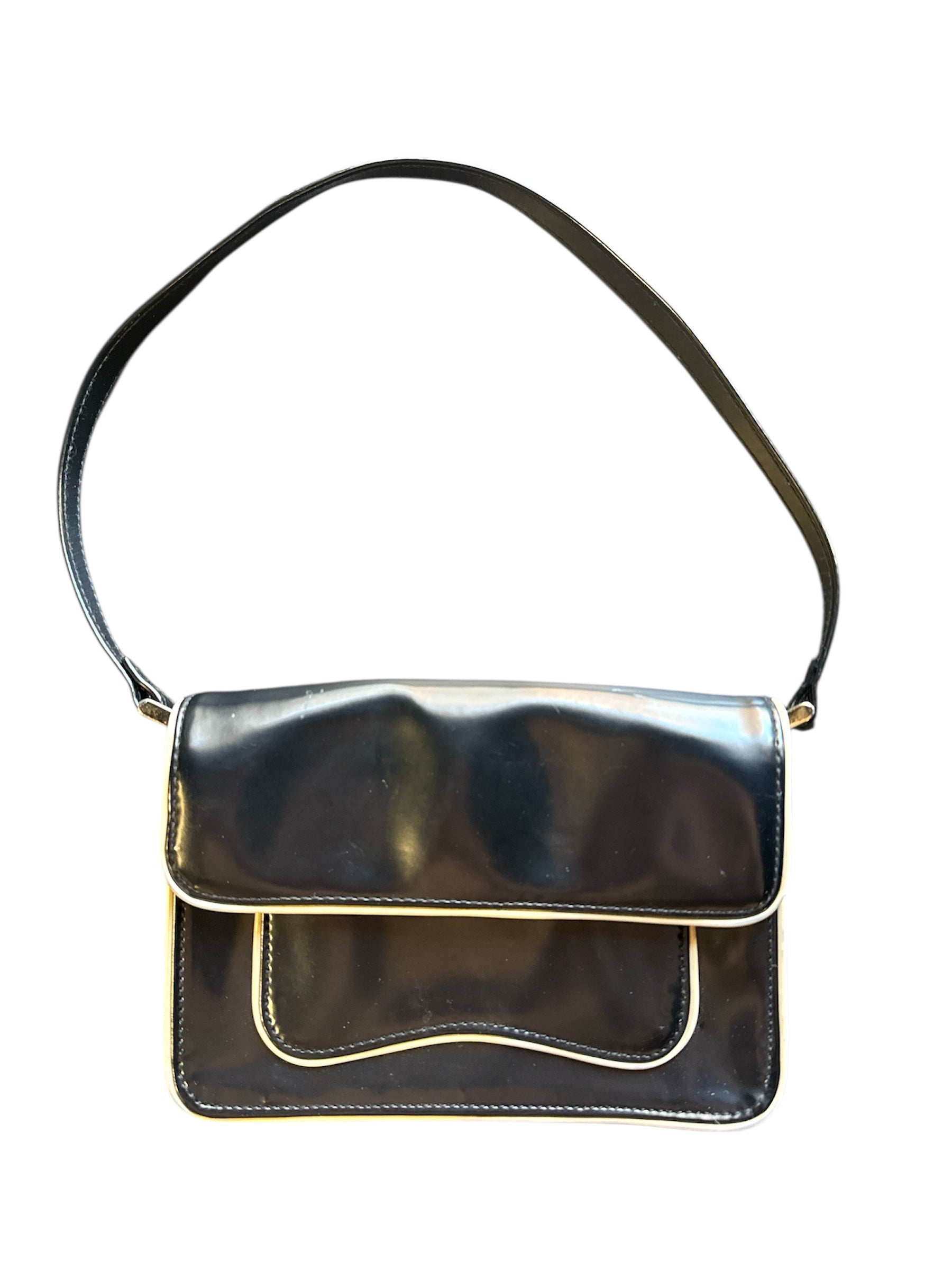 black white liz claiborne shoulder bag