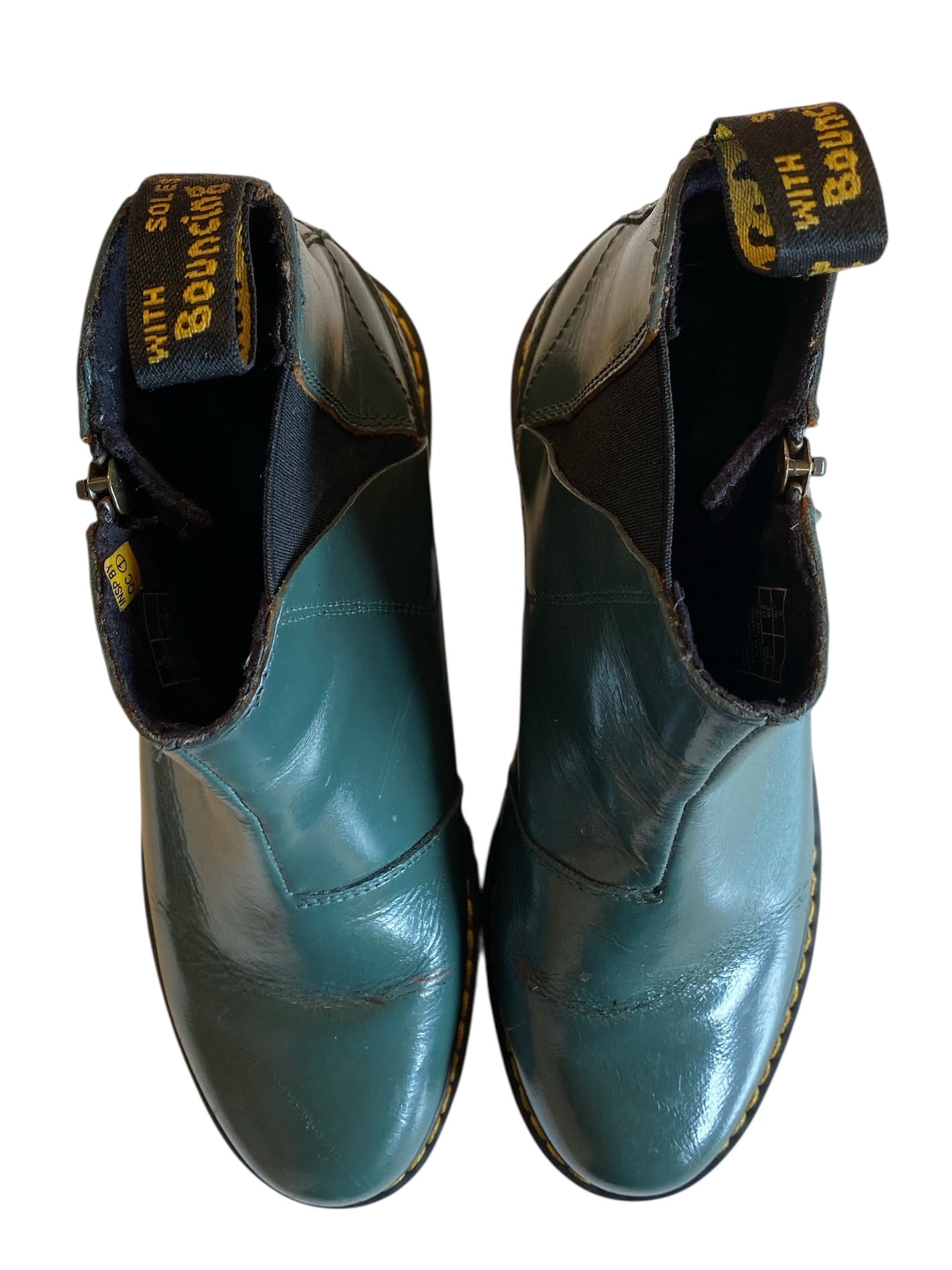 green doc marten low heeled bootie, 7 Women’s