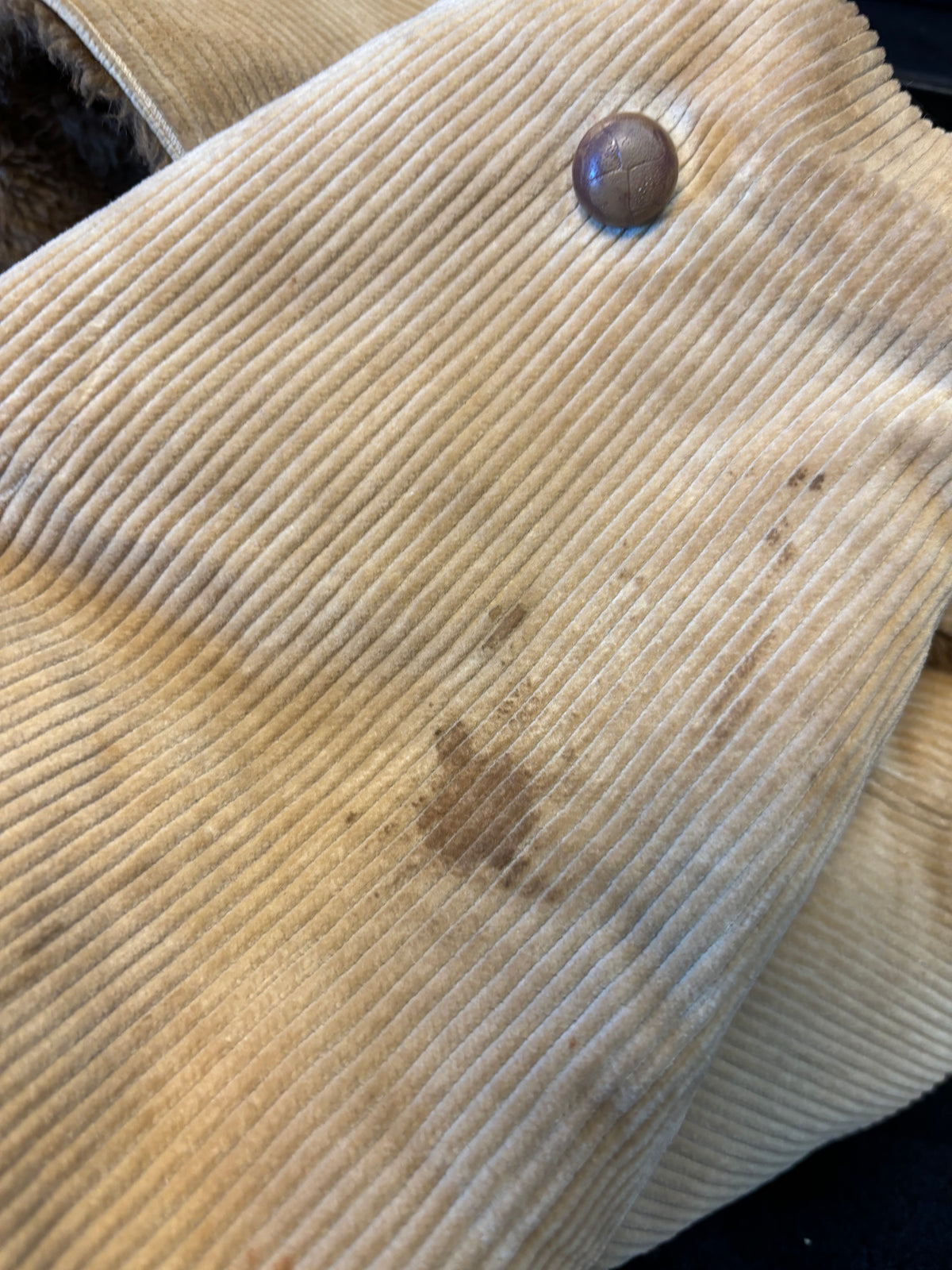tan VTG Corduroy jacket, L (read description!)