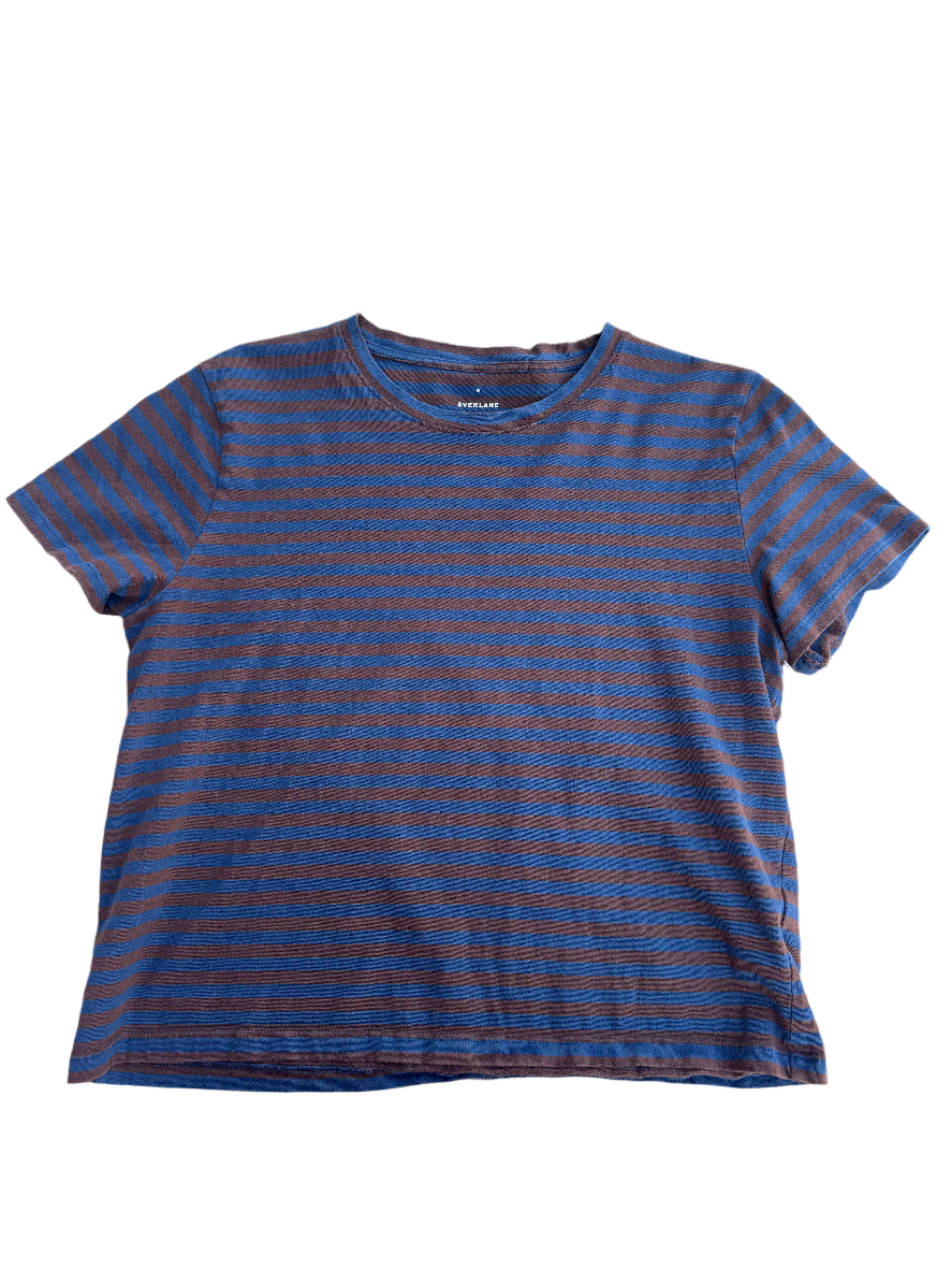 Brown/blue Everlane Striped ss, M