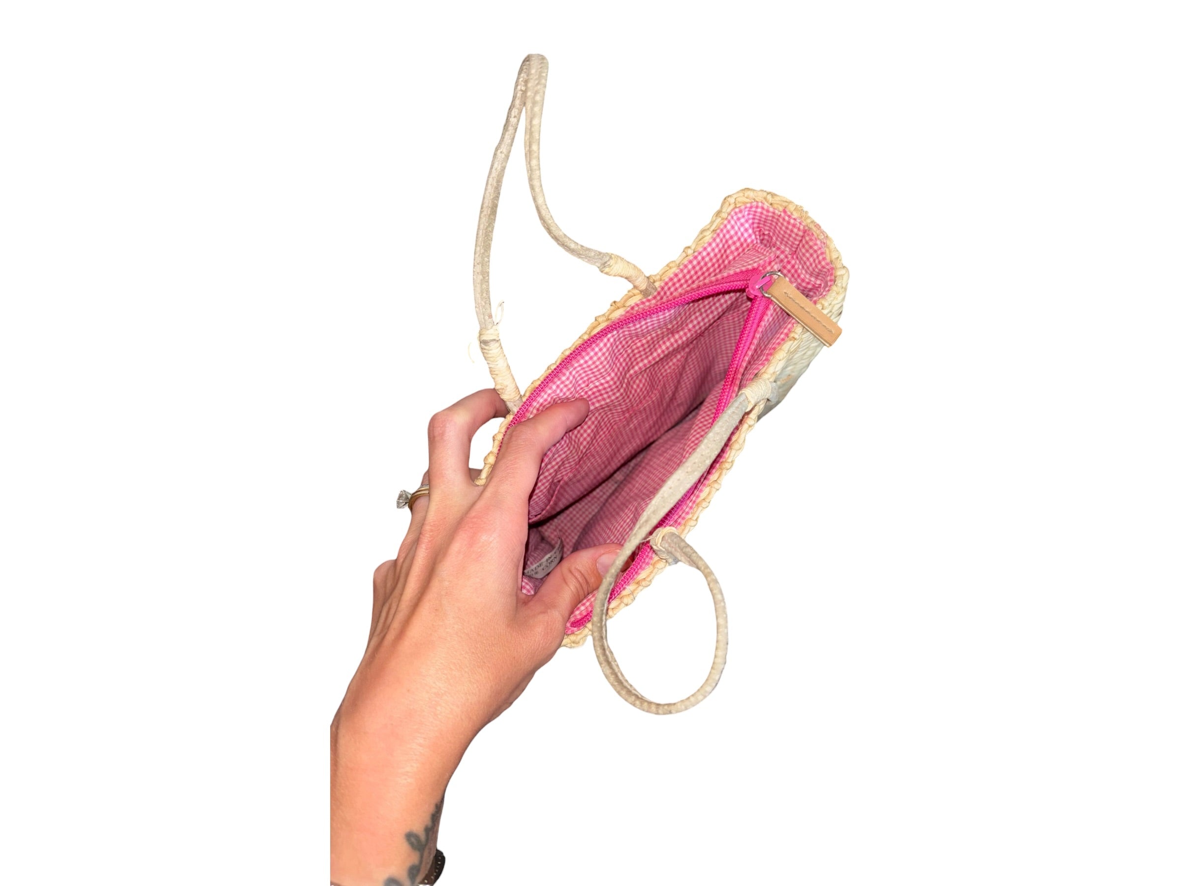 strawberry cherry whicker bag