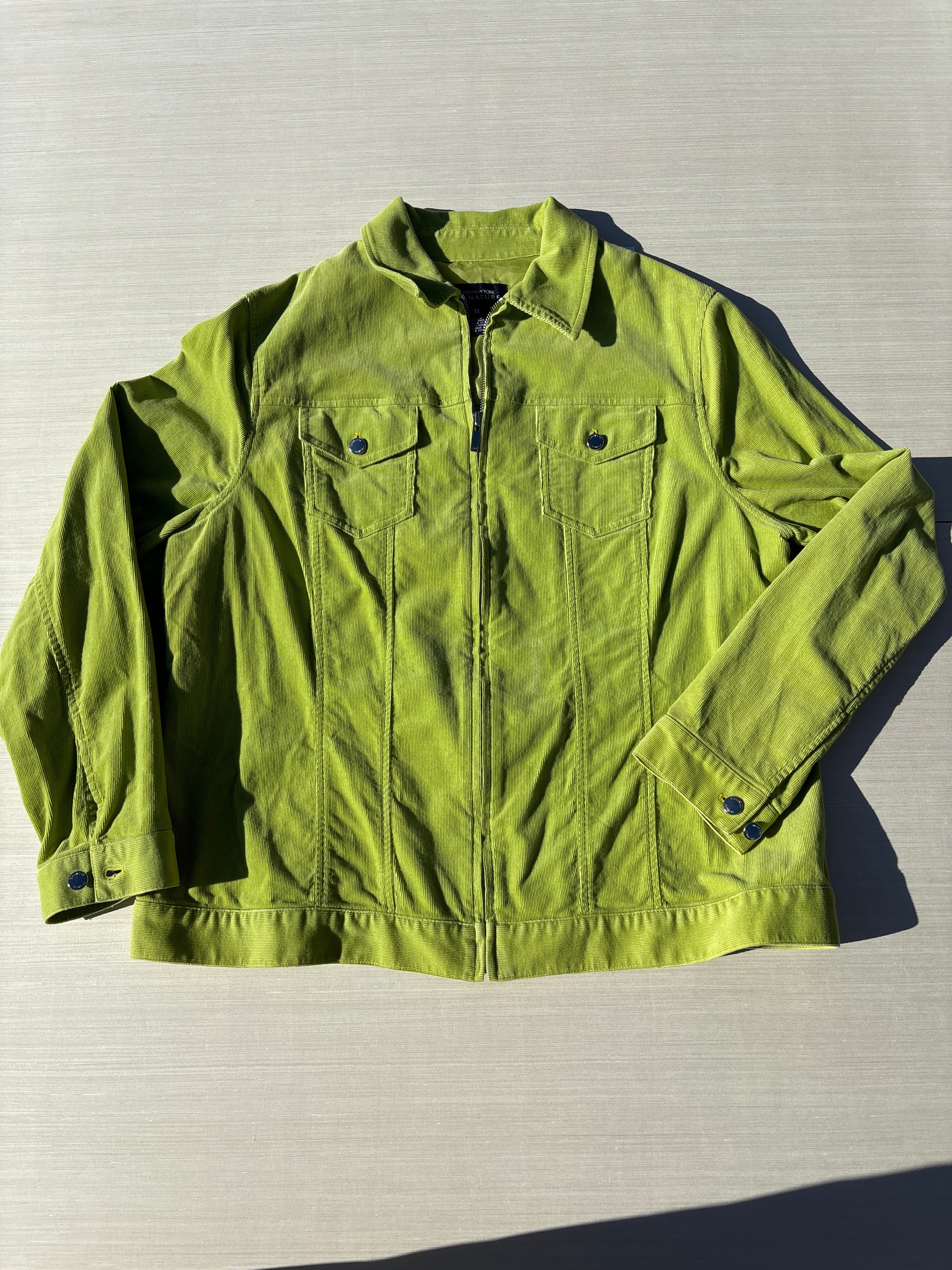 green Jones NY cord jacket, 1x