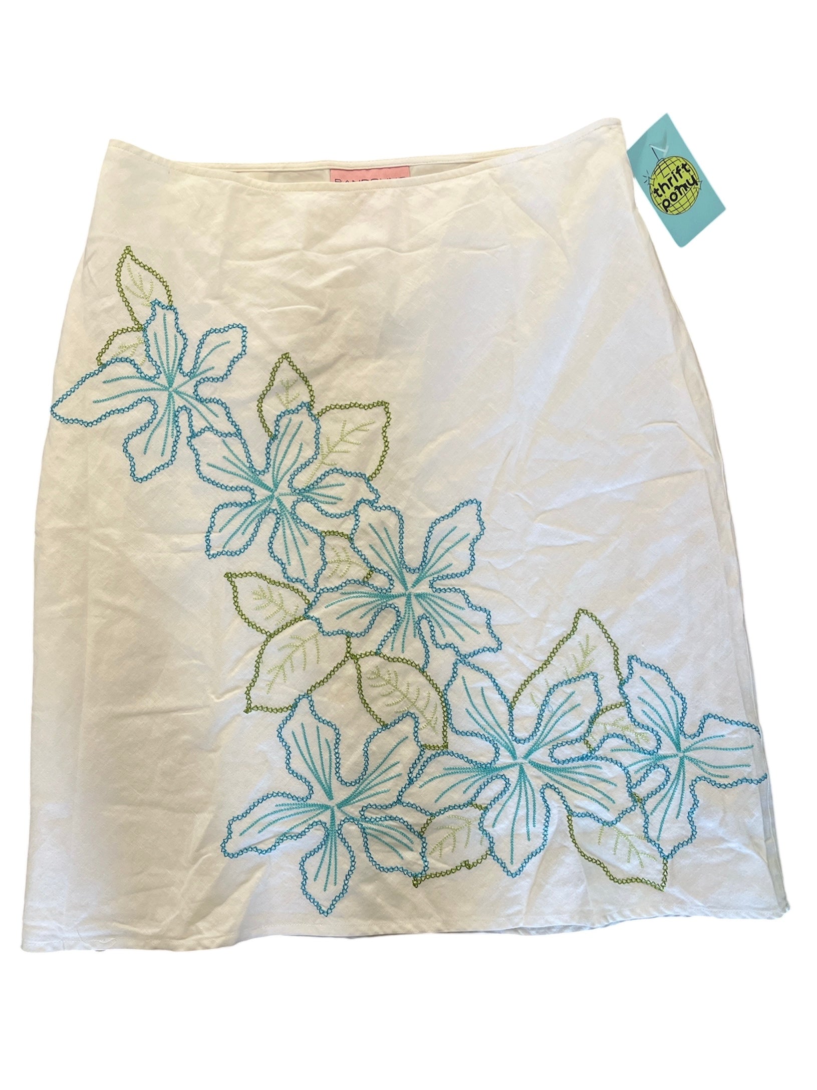 white Bandolino Embroidered Skirt, 14