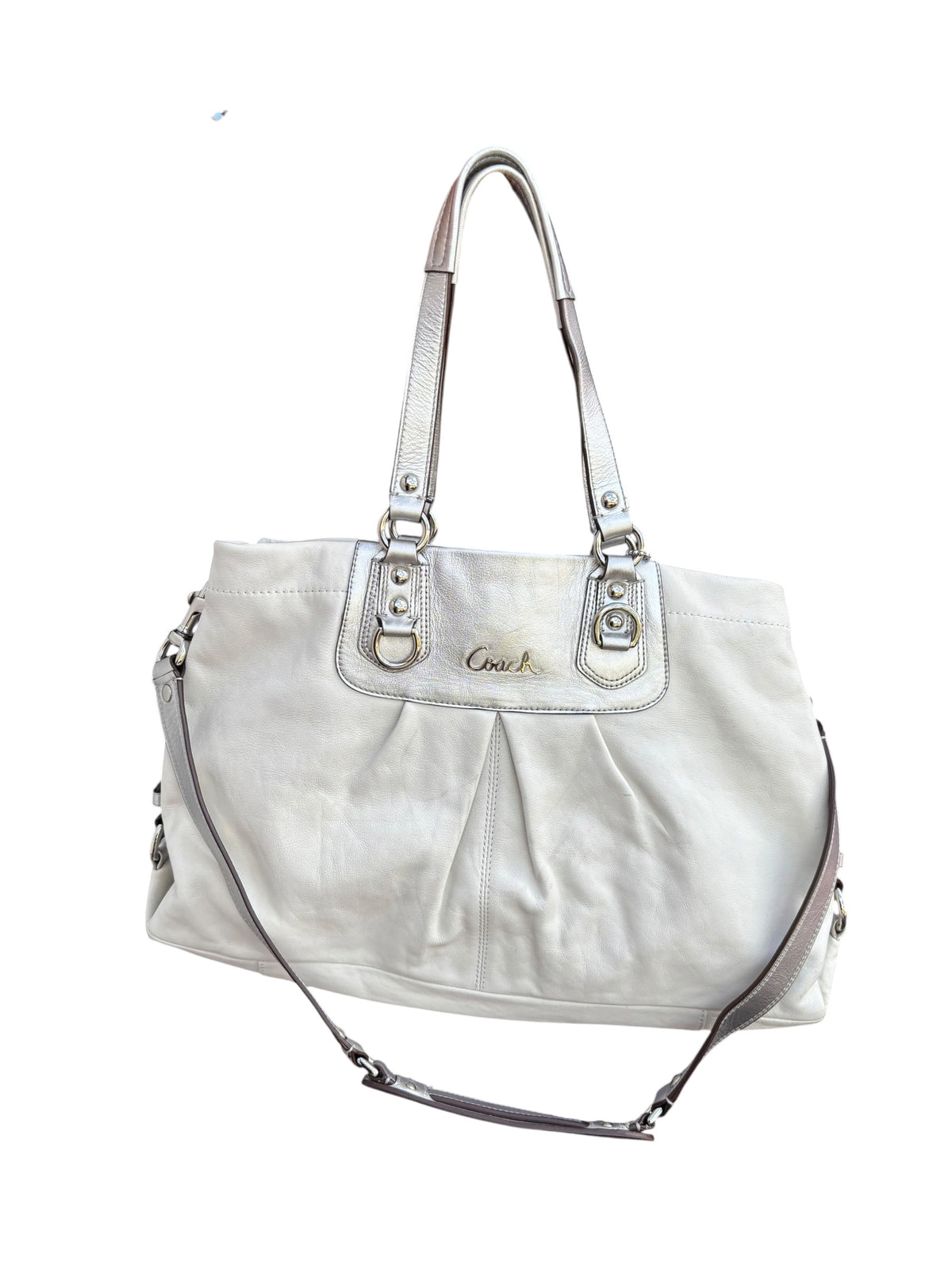 pink and white coach VTG coach bag