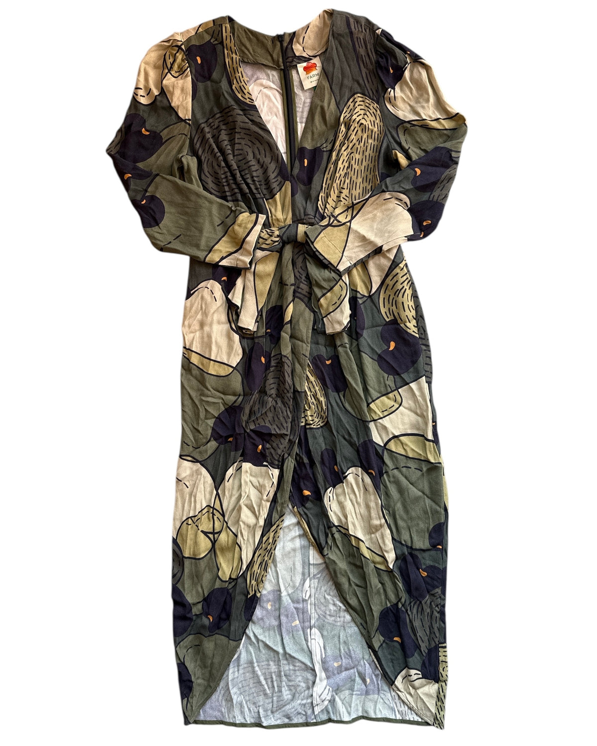 green farm rio ls patterned bow dress, l