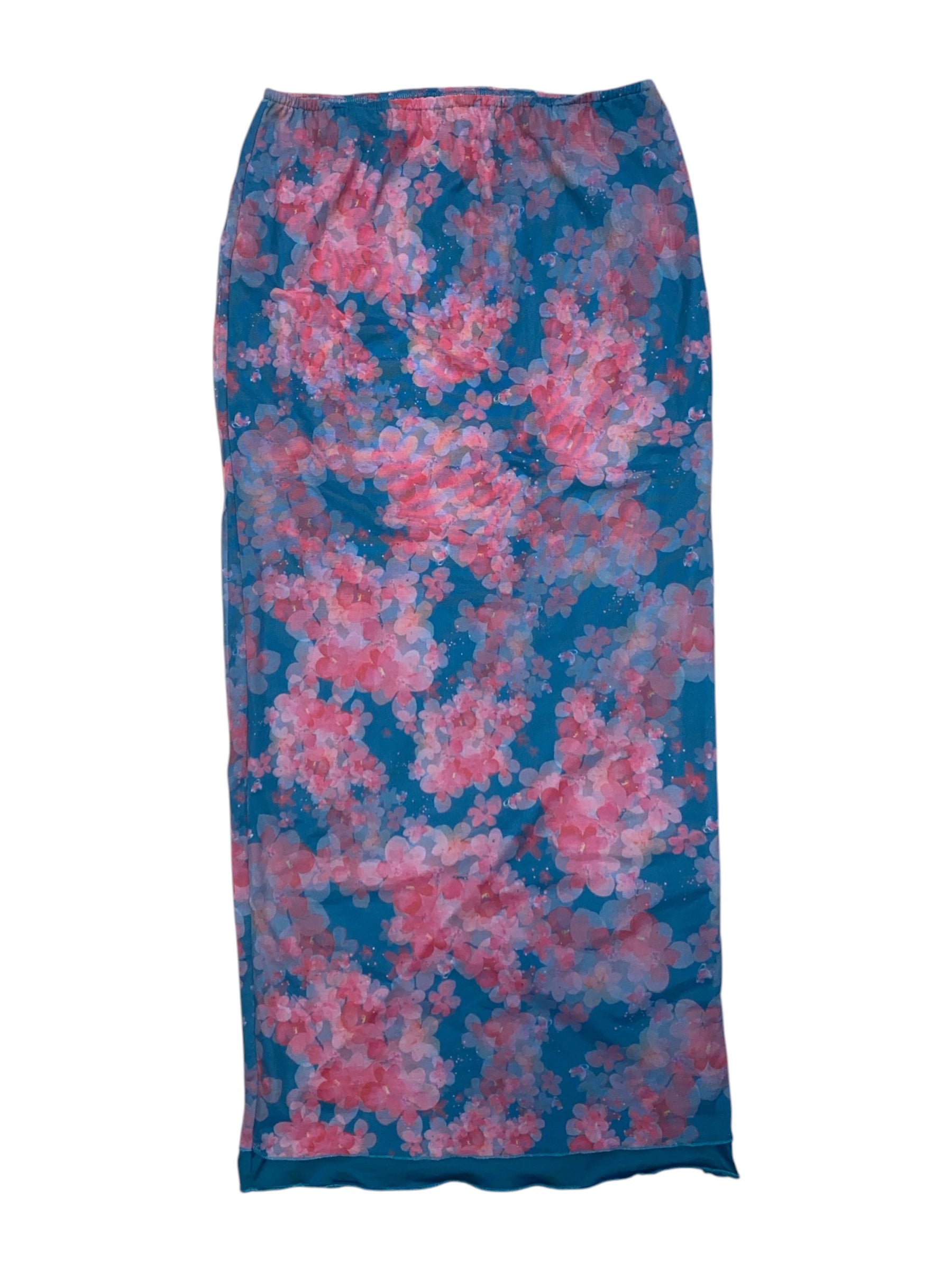 teal pink princess polly floral maxi skirt, 2