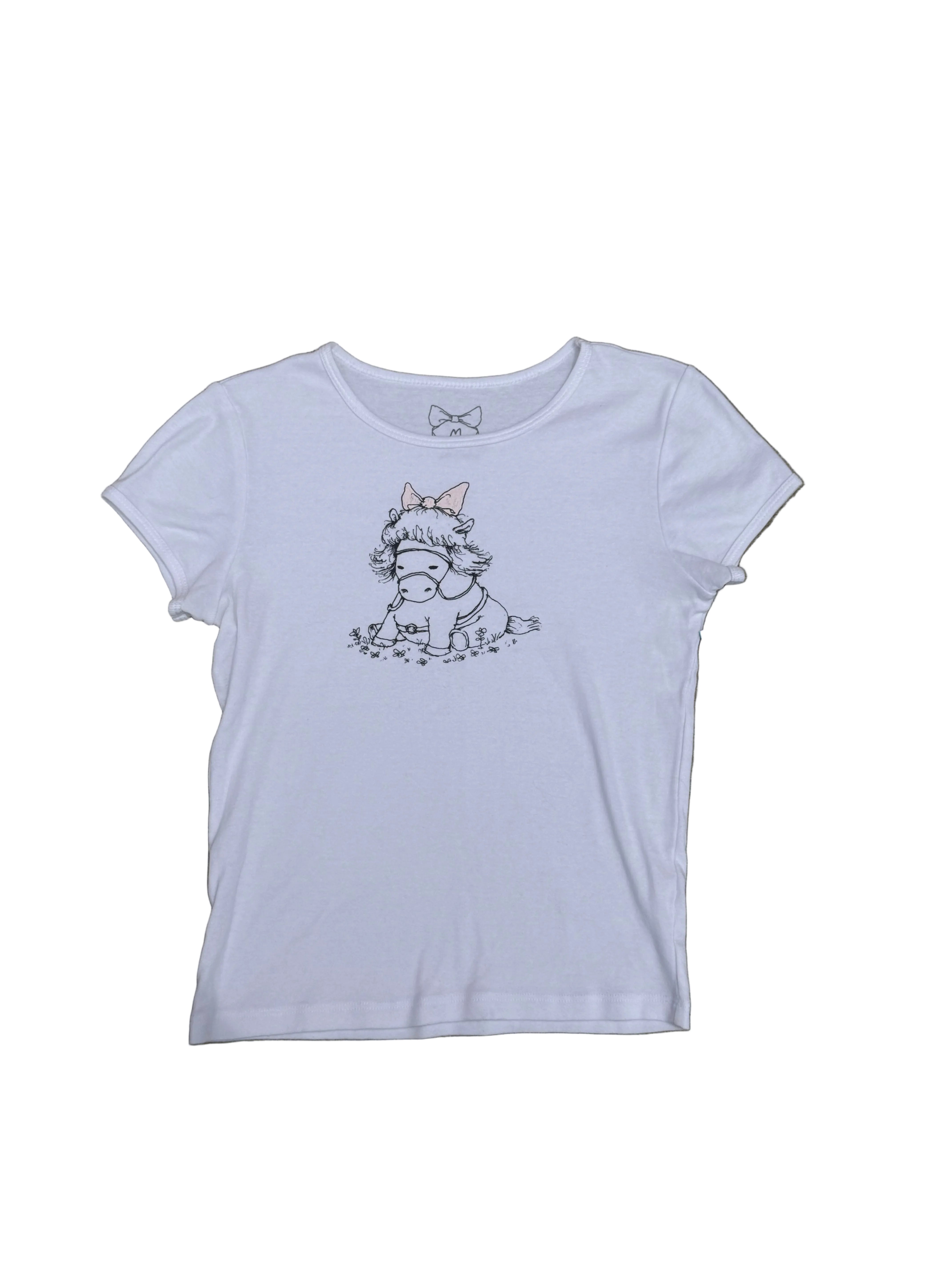 white pink the art of pants sweetie baby pony tee, m