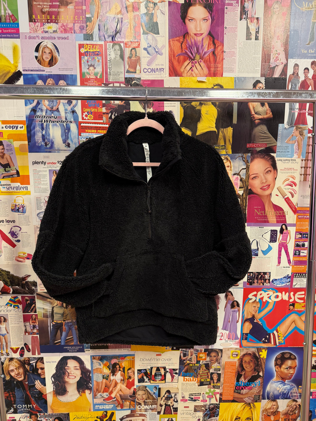 black Lululemon Shearling Fleecey jacket, xs/s