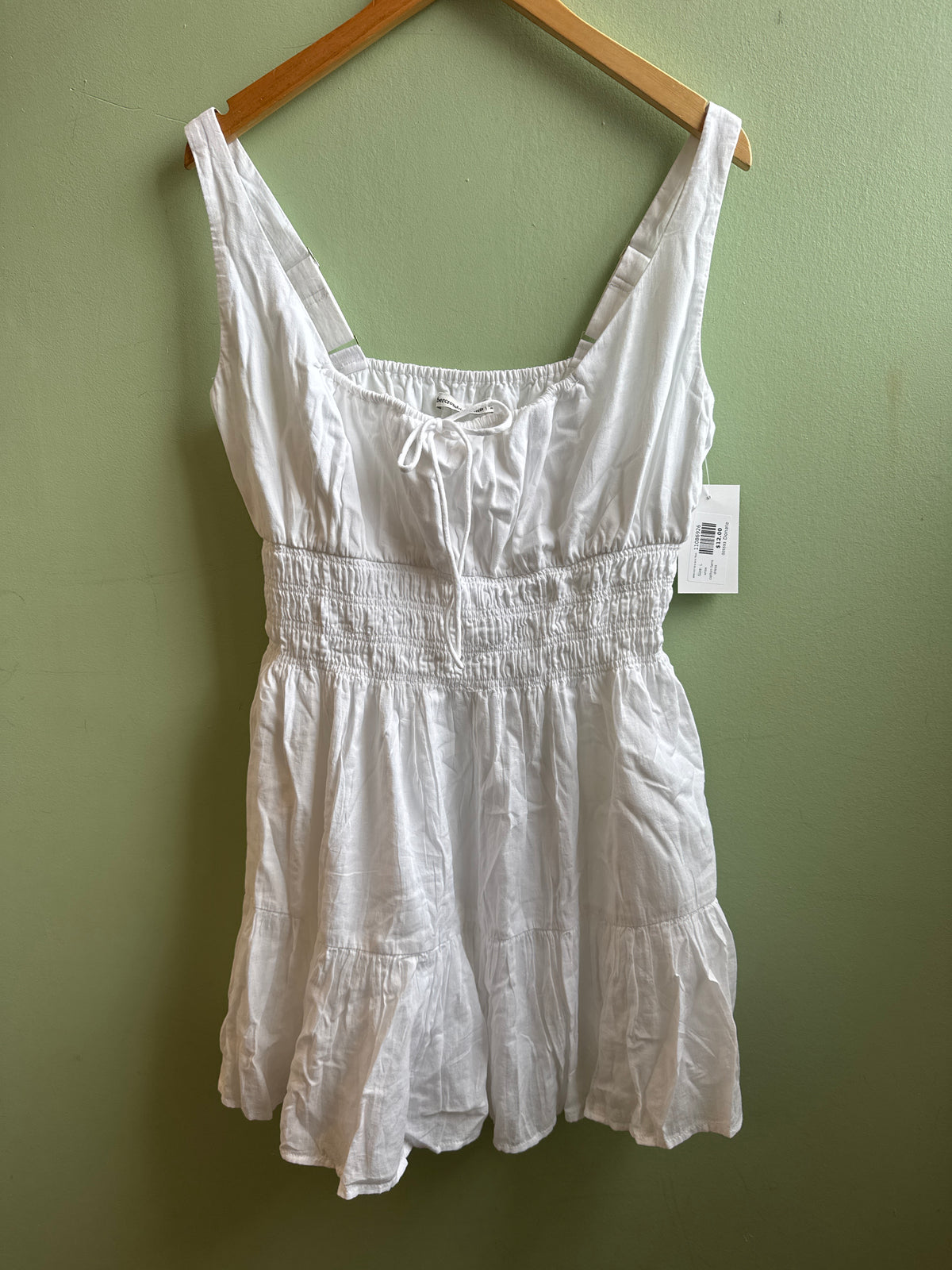 white abercrombie and fitch cotton tank dress, L