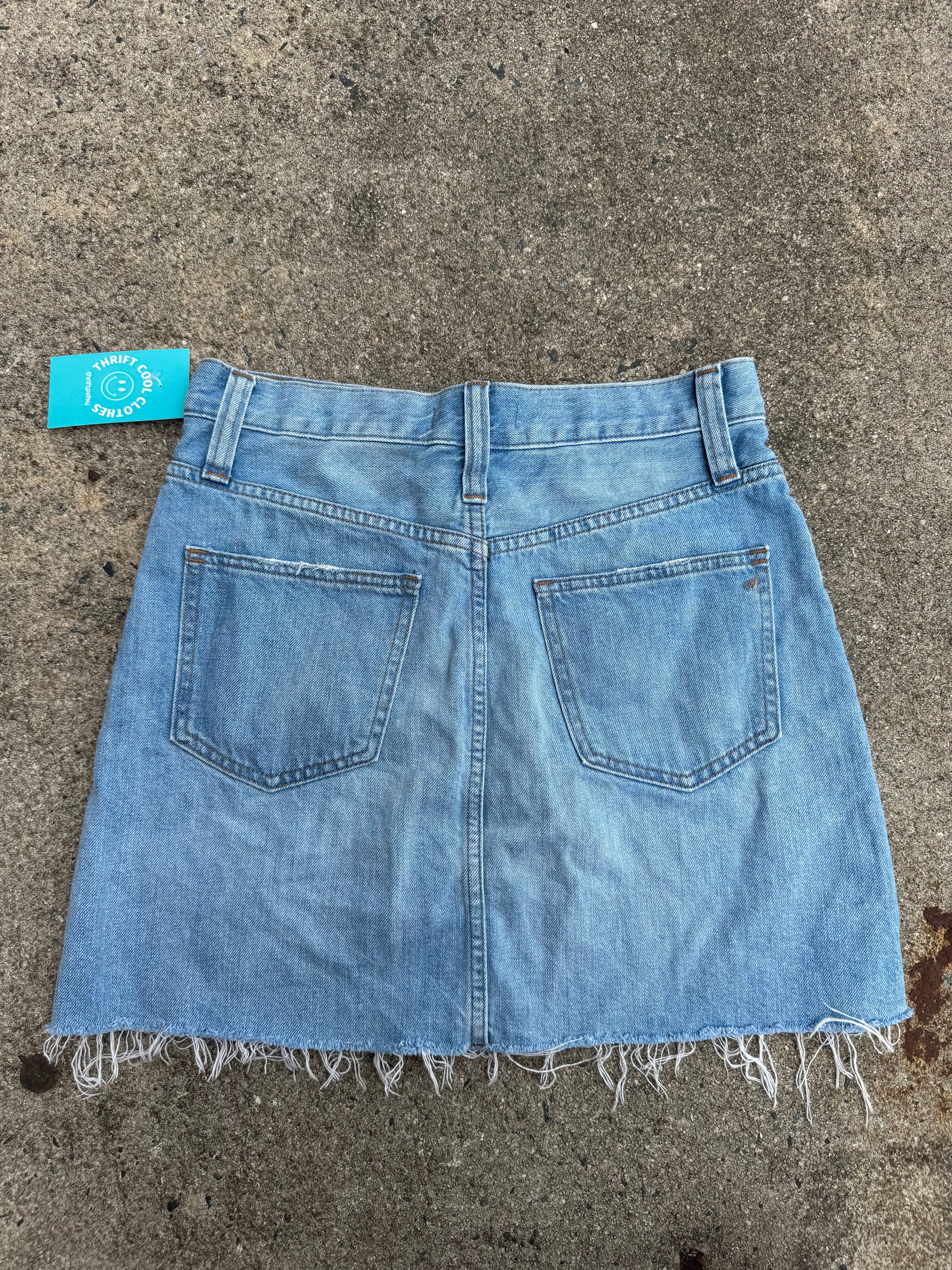 Madewell A line denim skirt, 26