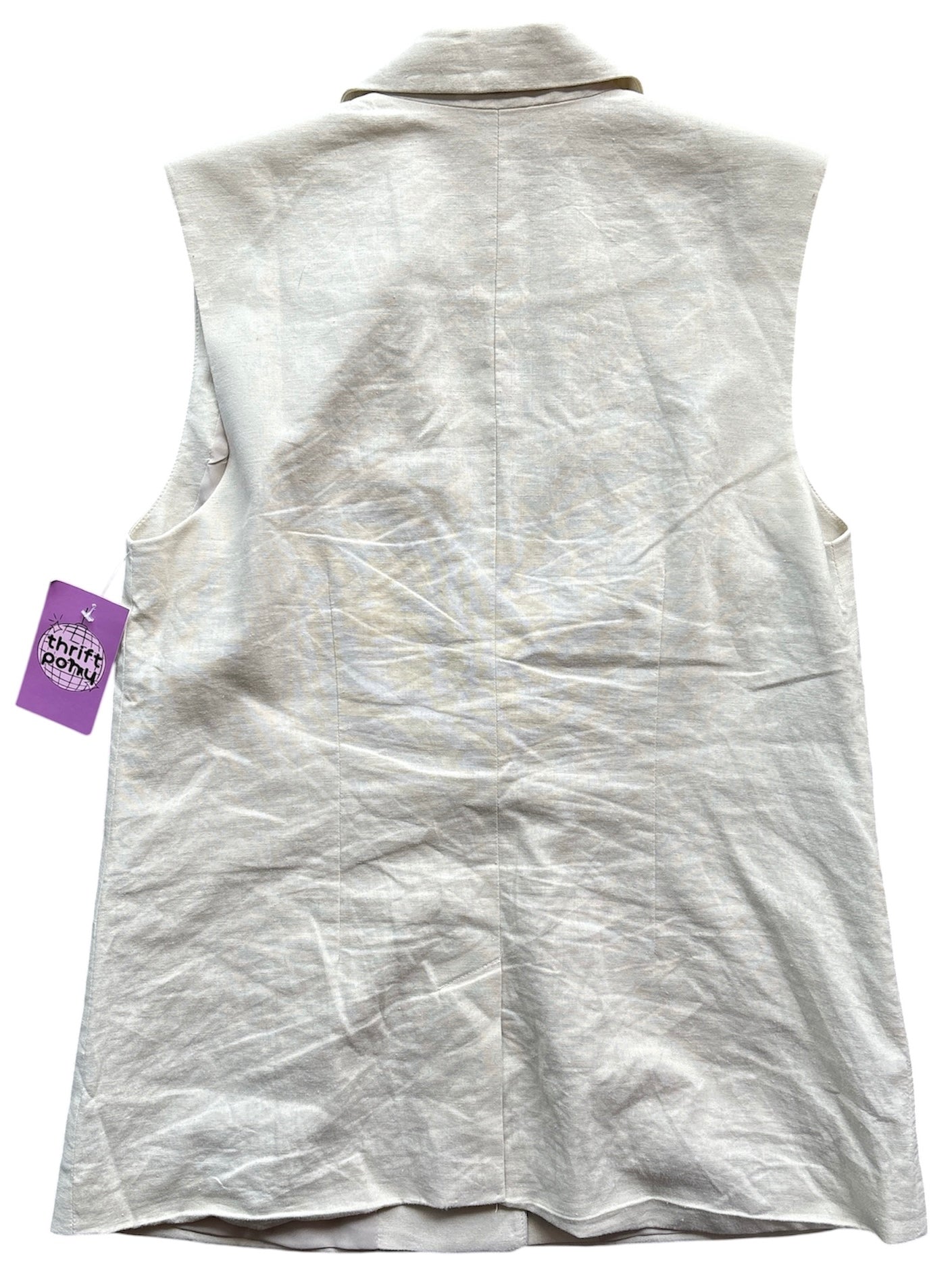 yellow open edit blazer vest, s