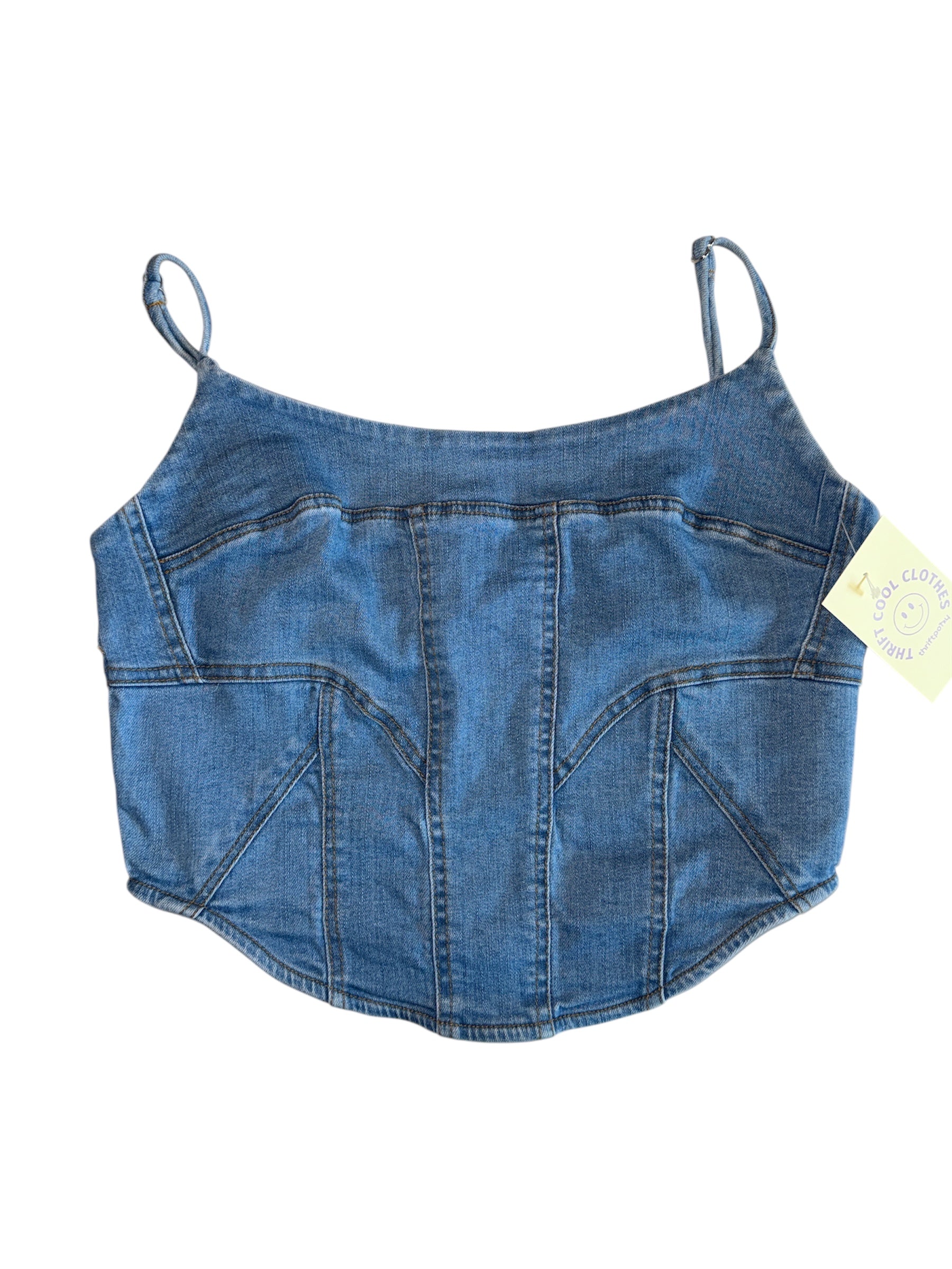 blue vestique denim tank, s