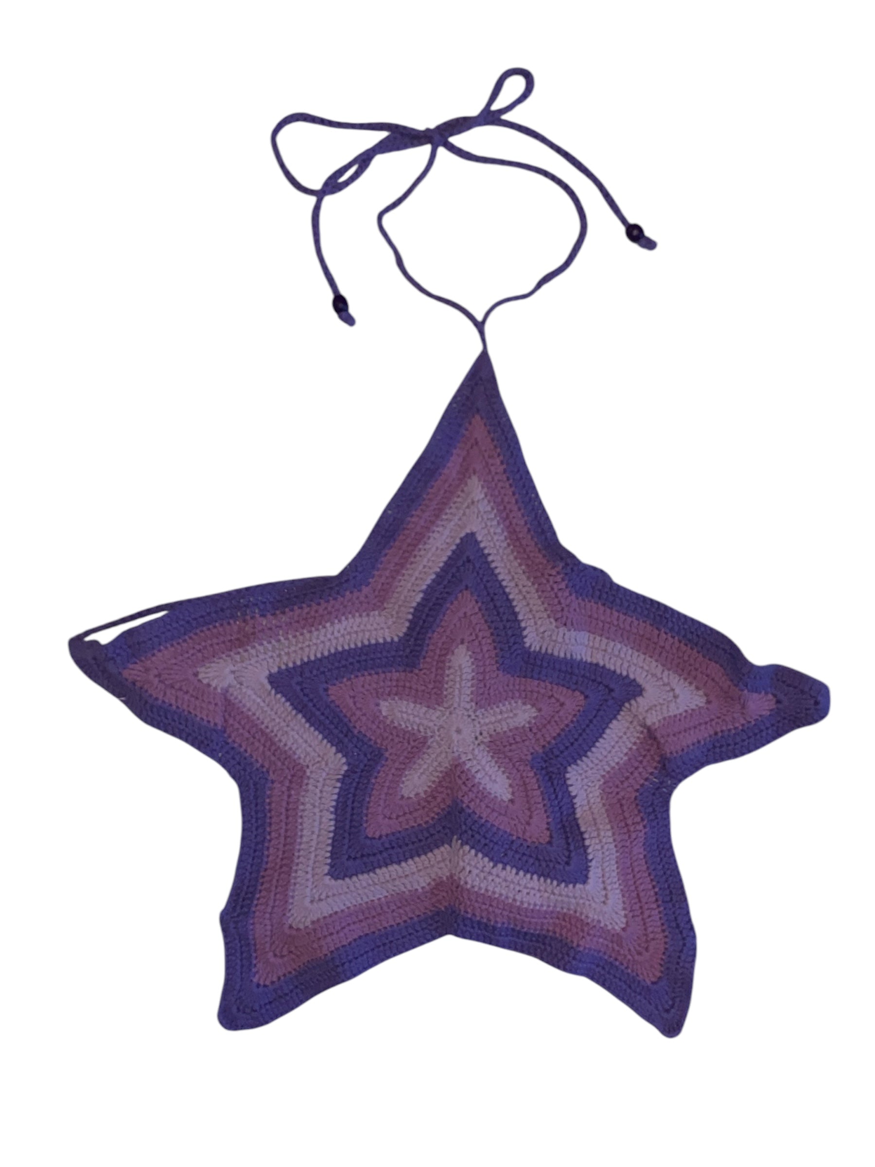 purple house of sunny nwt butterfly crochet top, m